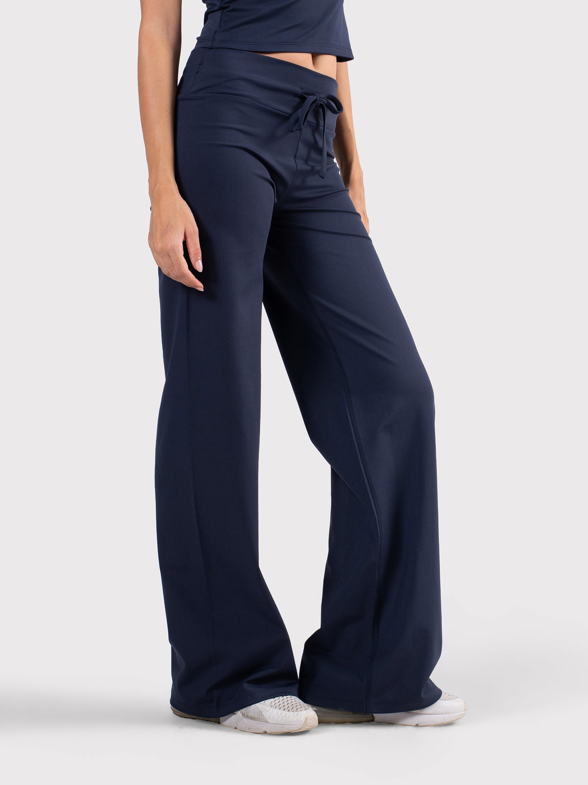 WIDE LEG DRAWSTRING MOVE PANTS NAVY