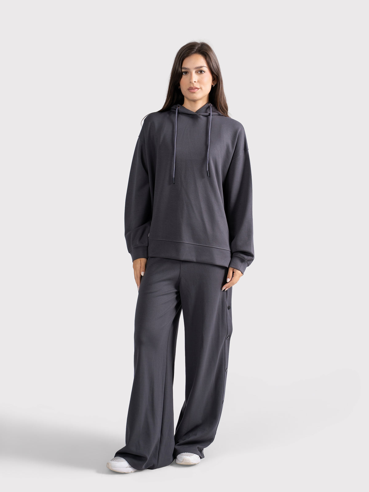 BREATHABLE OVERSIZED HOODIE - GREY