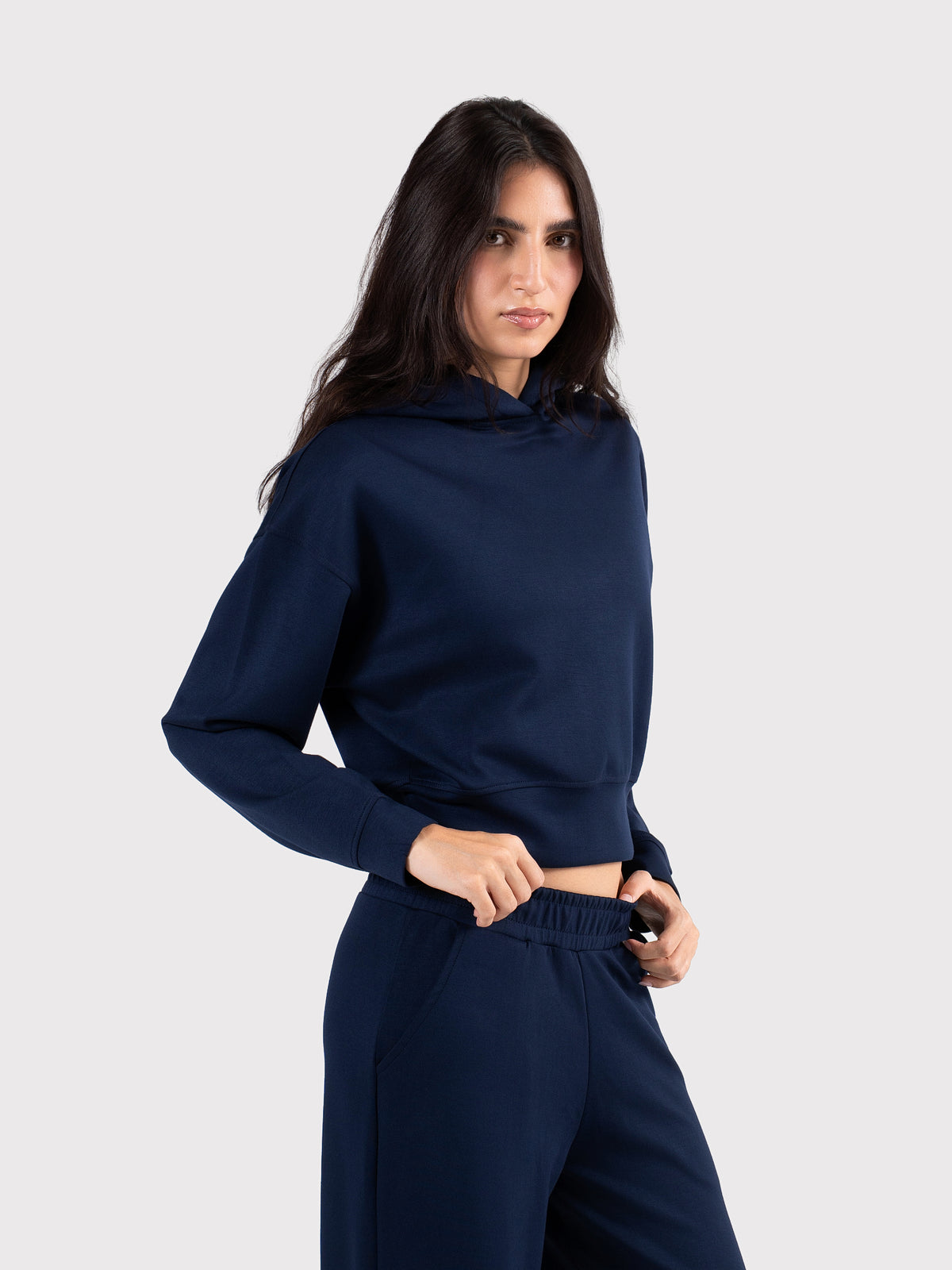 BREATHABLE HOODIE WITHOUT LINING NAVY