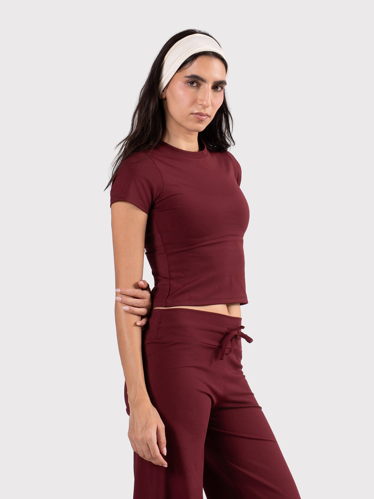 MOVE FITTED TOP BURGUNDY