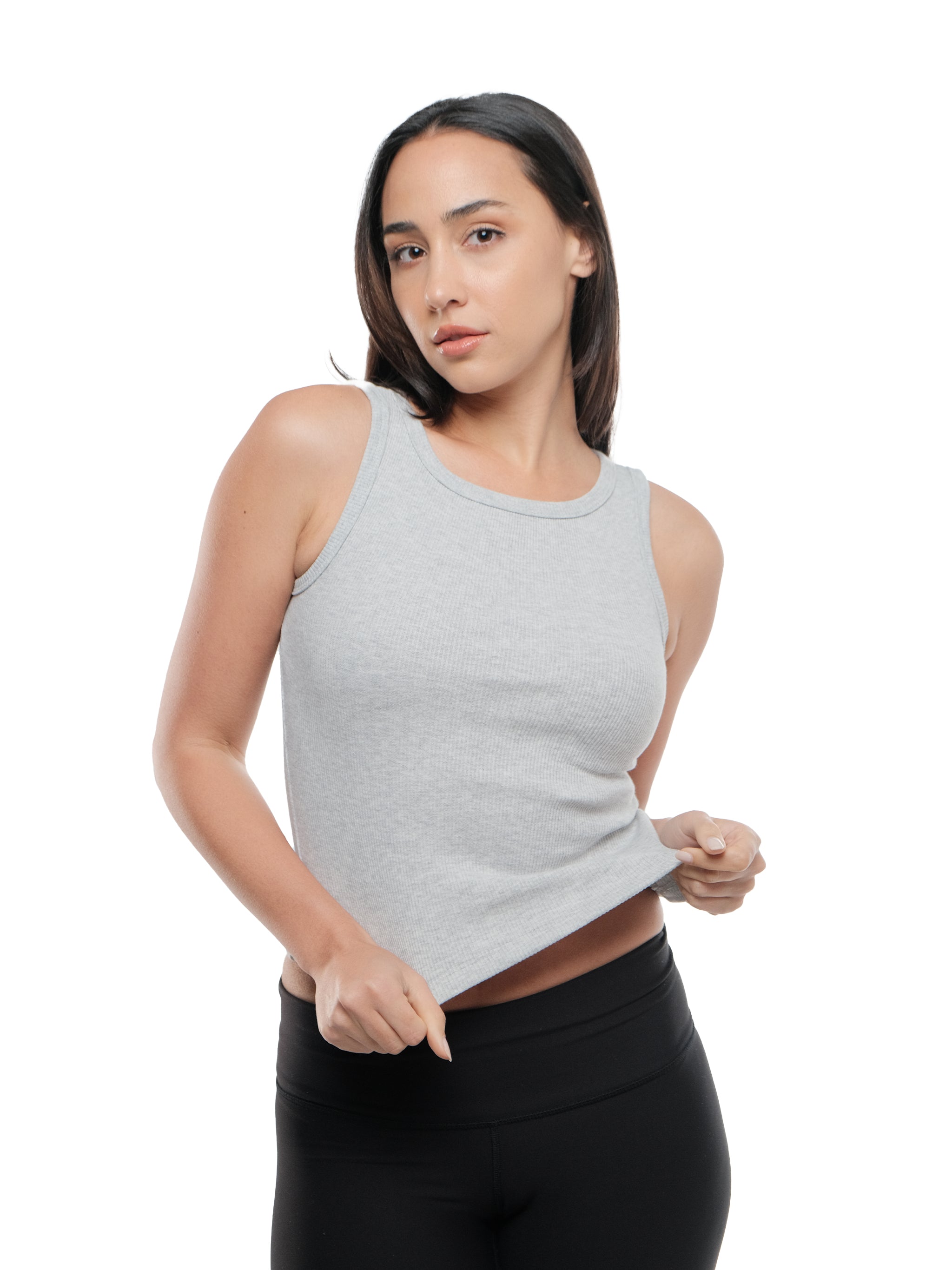 CLOUD GREY CREWNECK TANK TOP