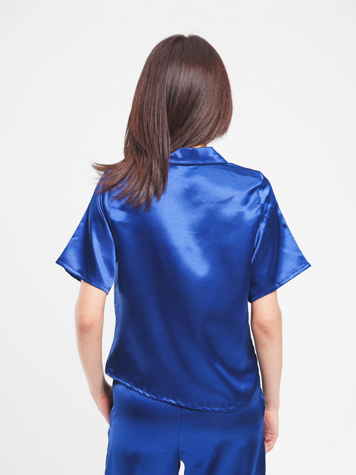 SATIN BUTTON UP SET