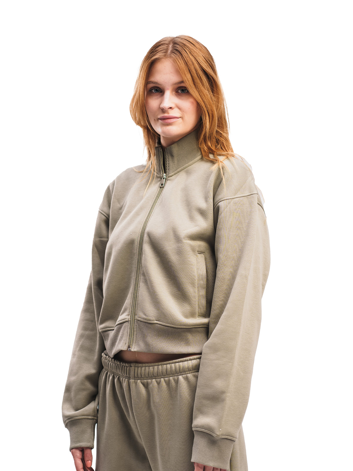 CROPPED ZIP UP
