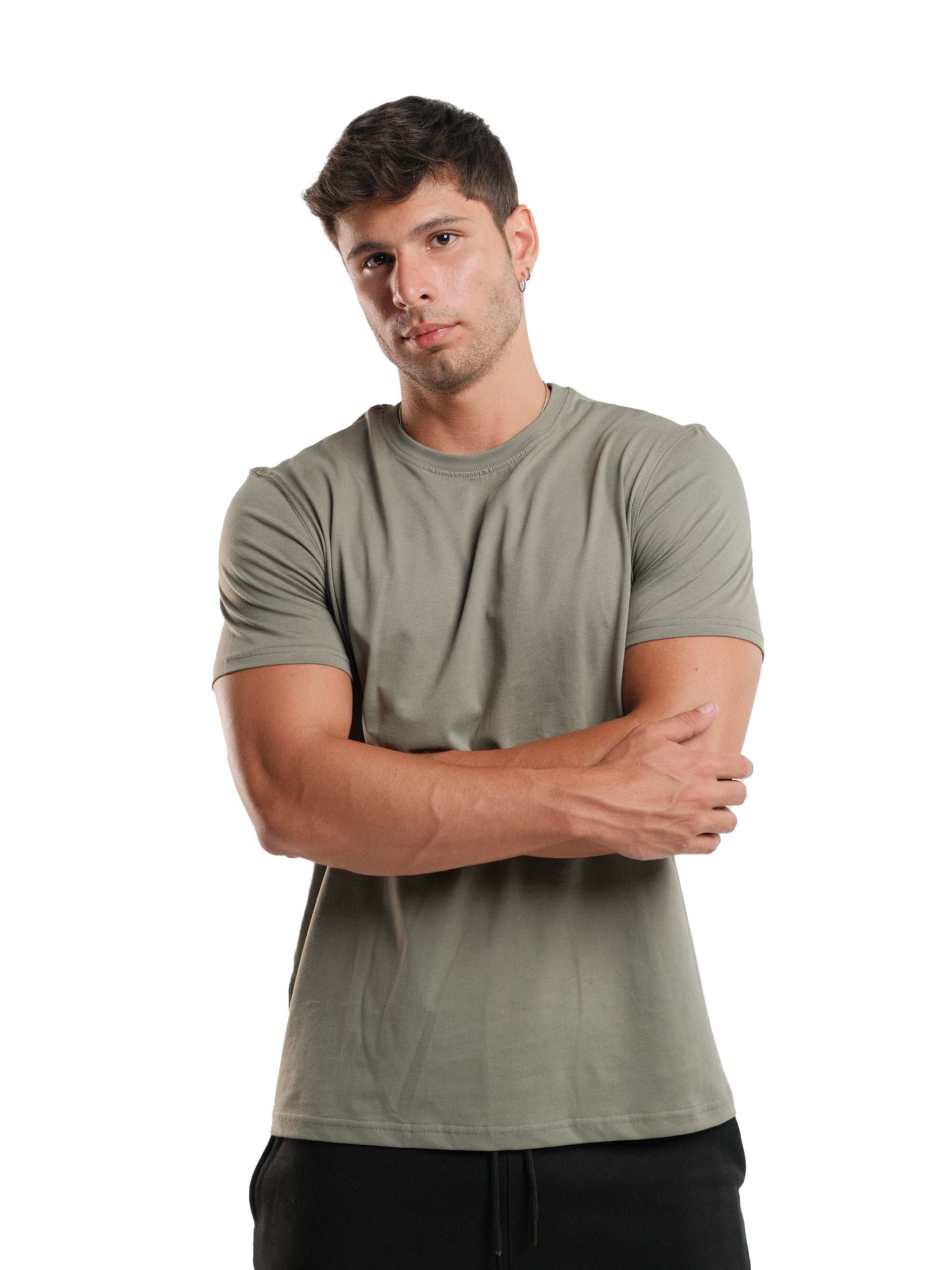 OLIVE MEN'S REGULAR FIT T-SHIRT