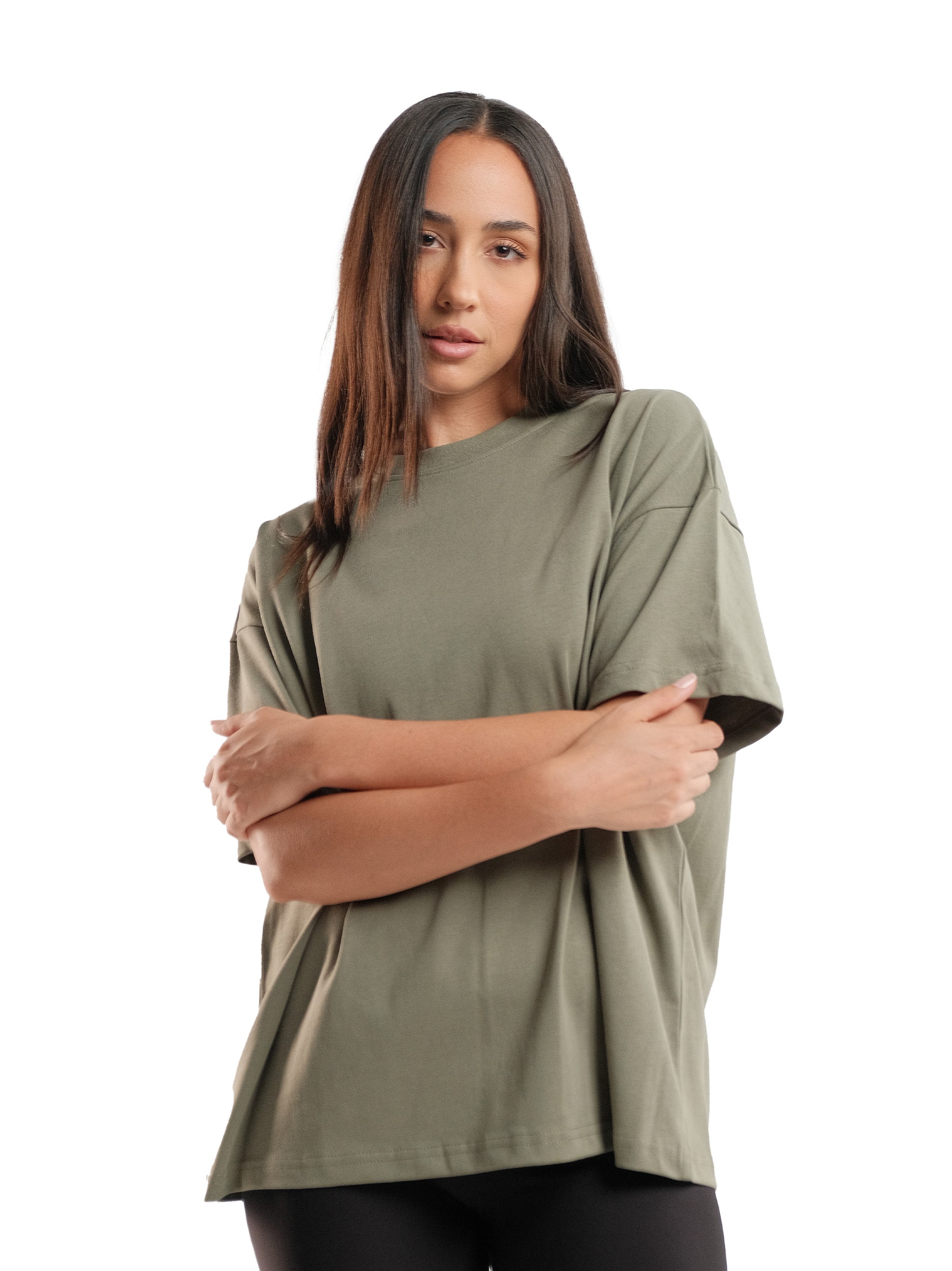 OLIVE GREEN BASIC T-SHIRT