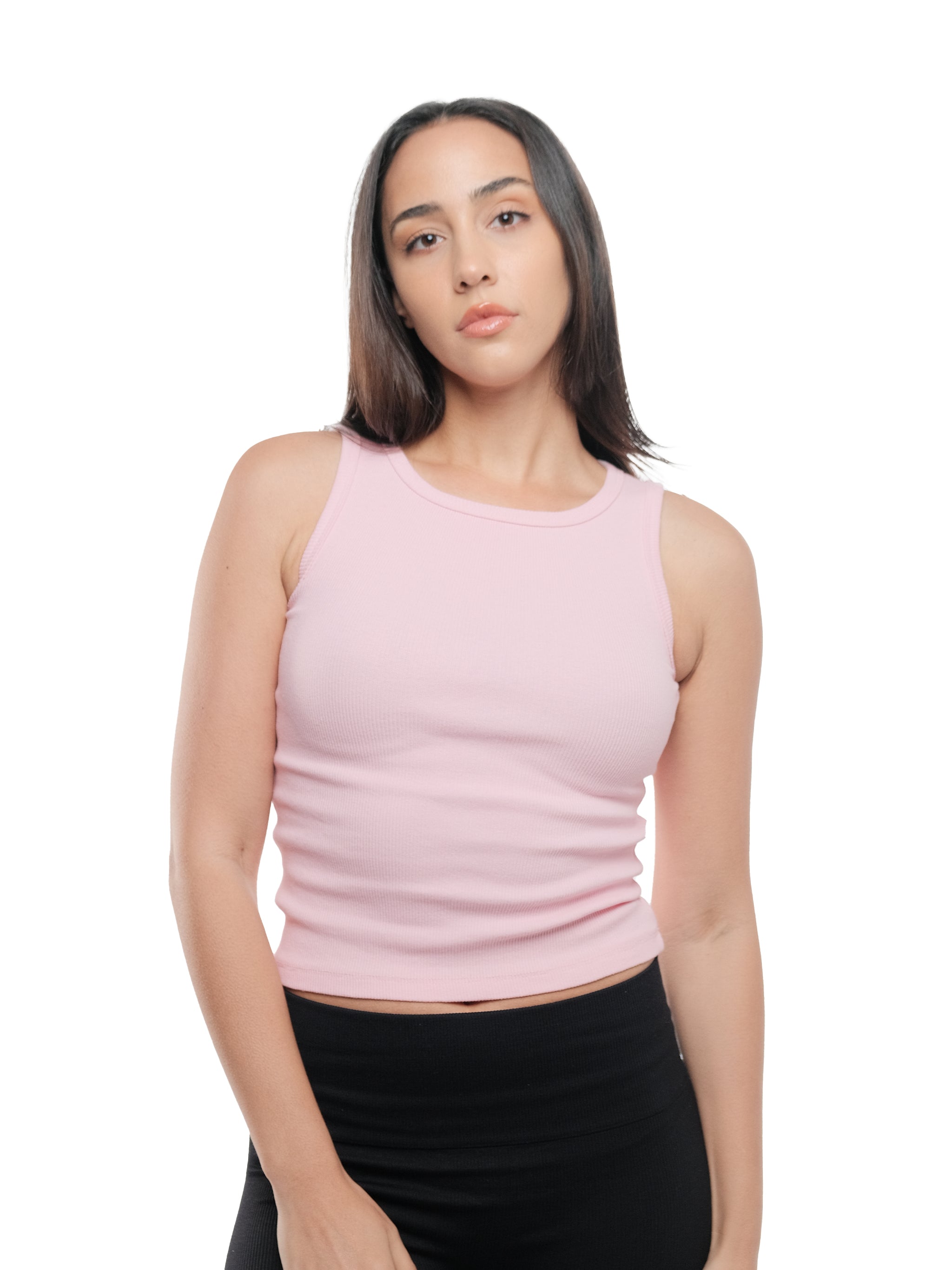 BABY PINK CREWNECK TANK TOP