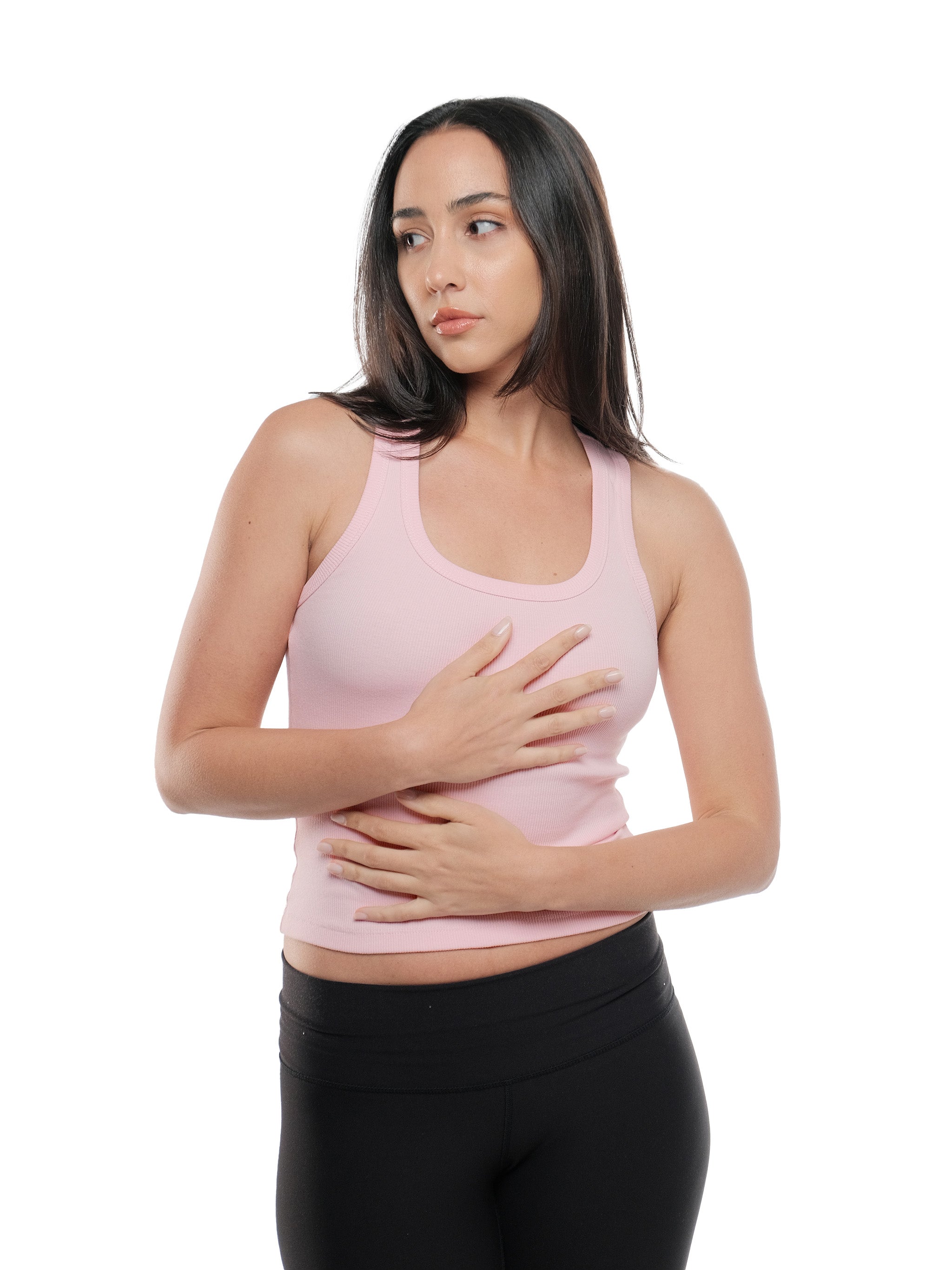 BABY PINK U-SHAPED TANK TOP