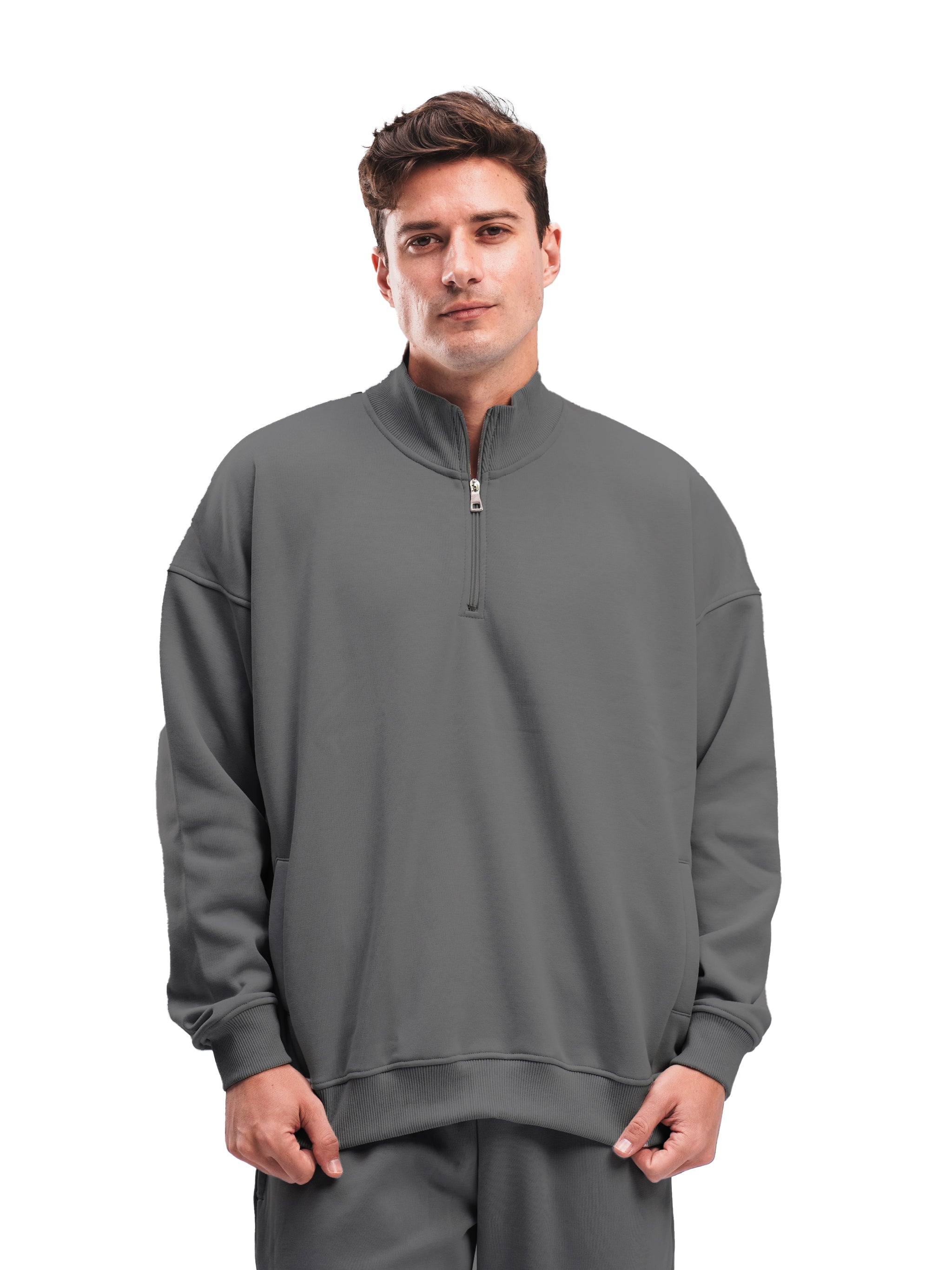 CHARCOAL QUARTER ZIP