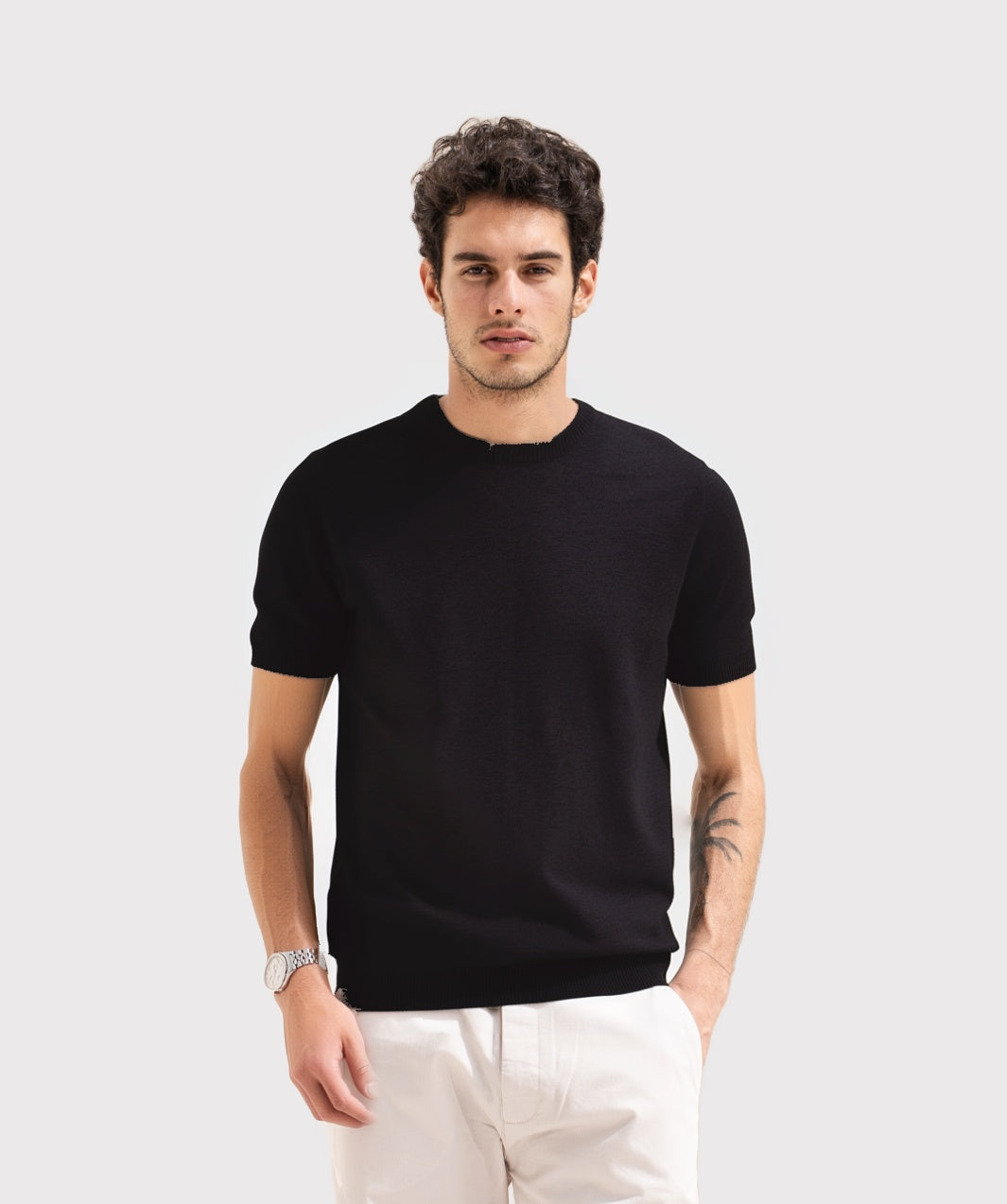 KNITTED MENS T SHIRT