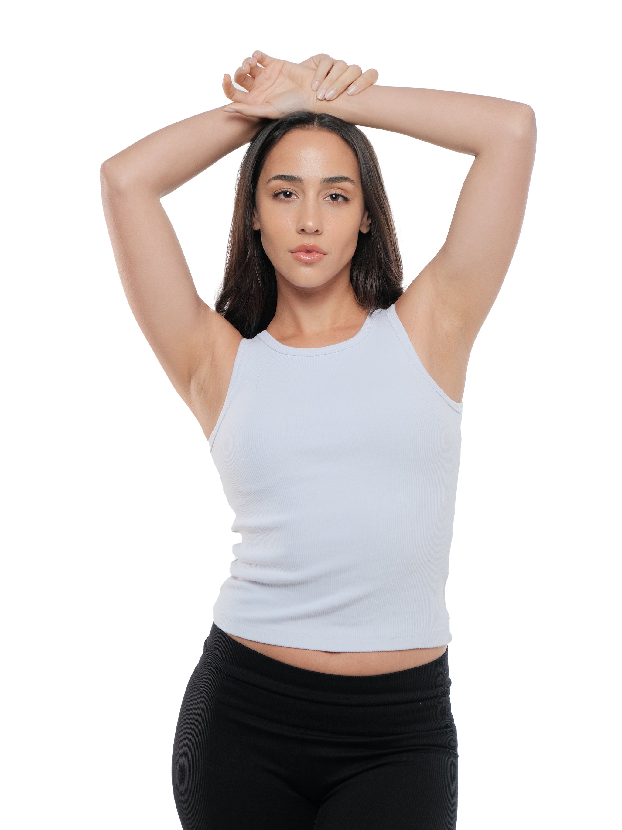 WHITE CREWNECK TANK TOP