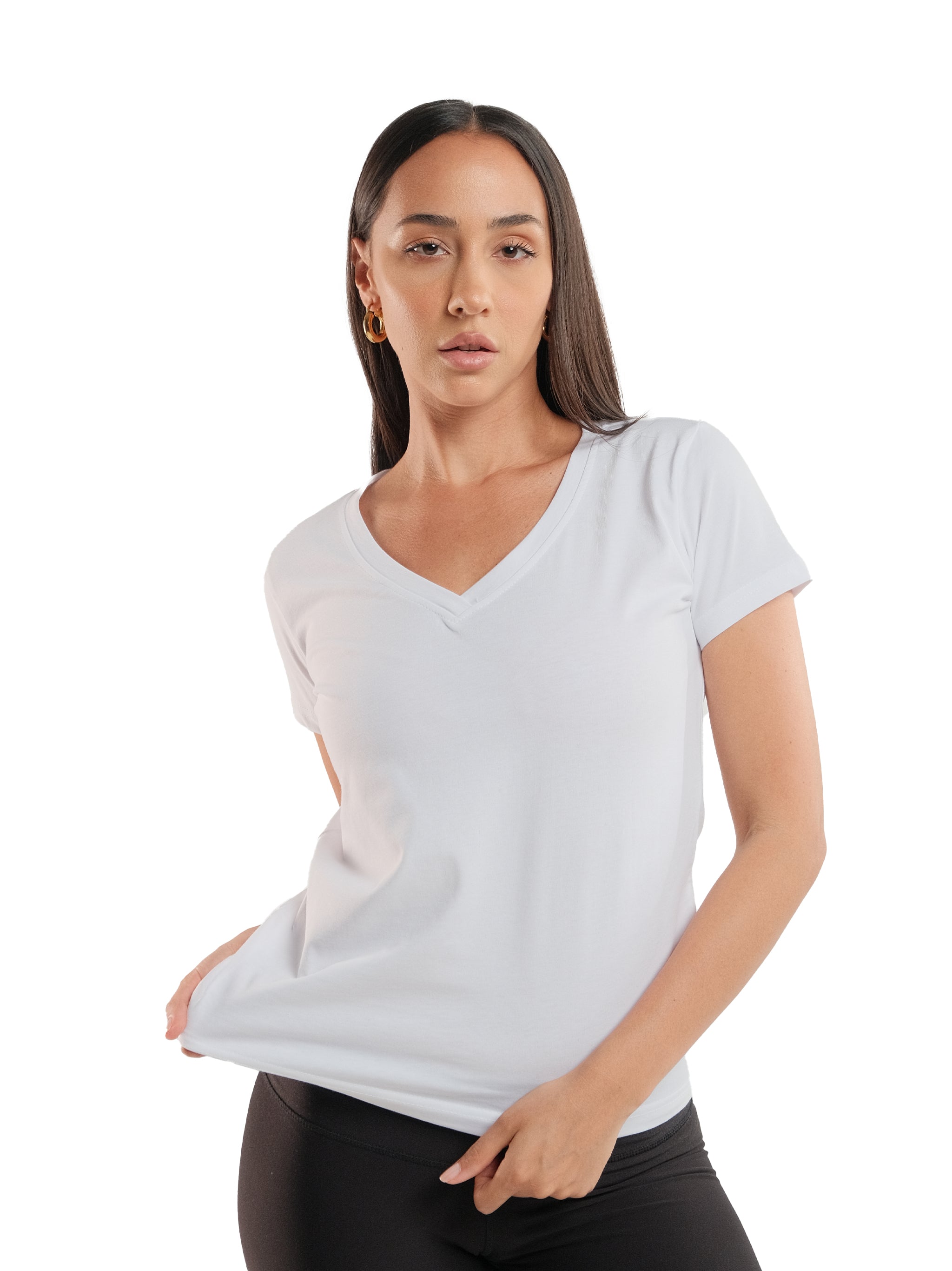 RELAXED FIT V-NECK TEE