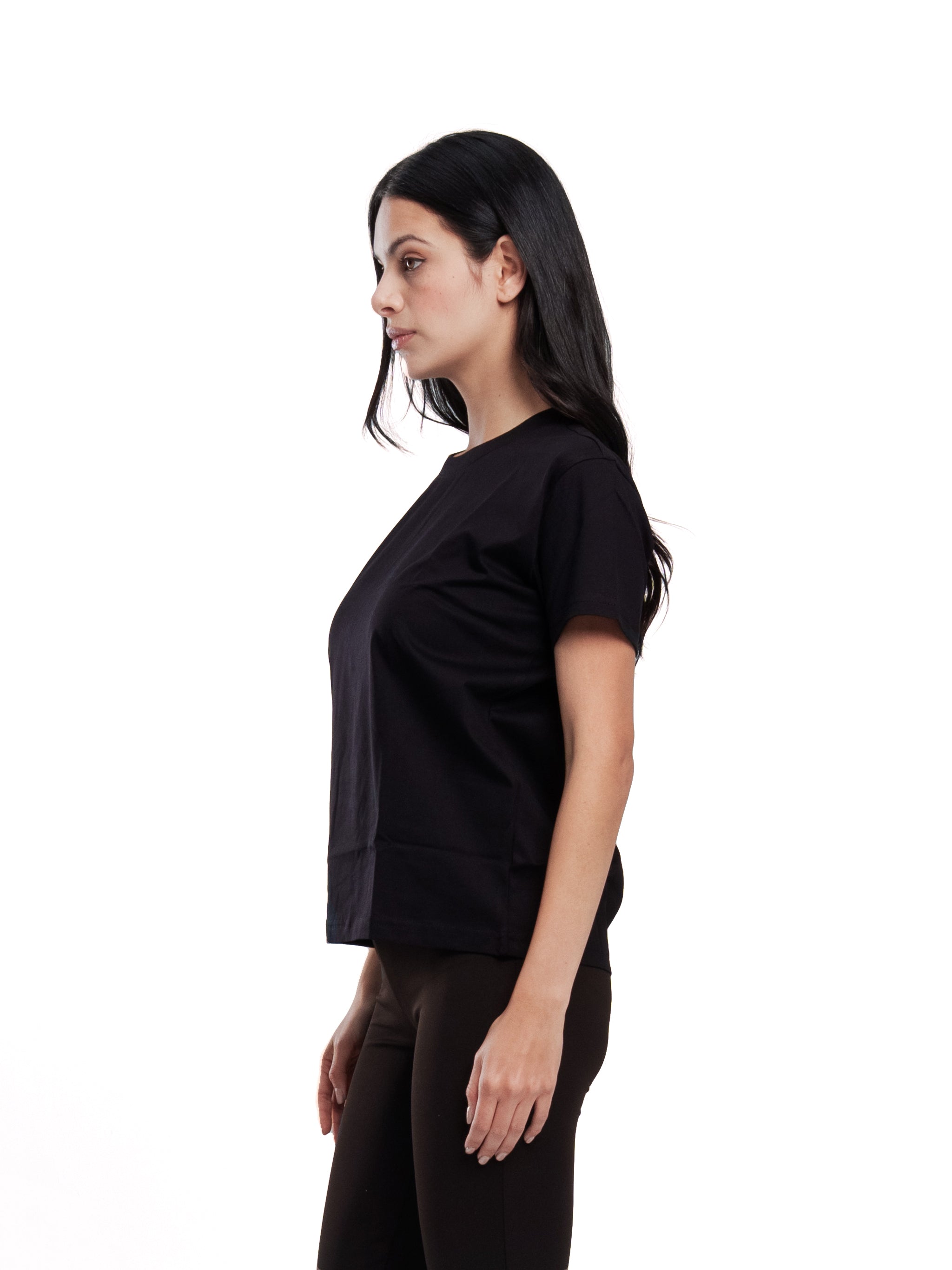BLACK RELAXED FIT TEE