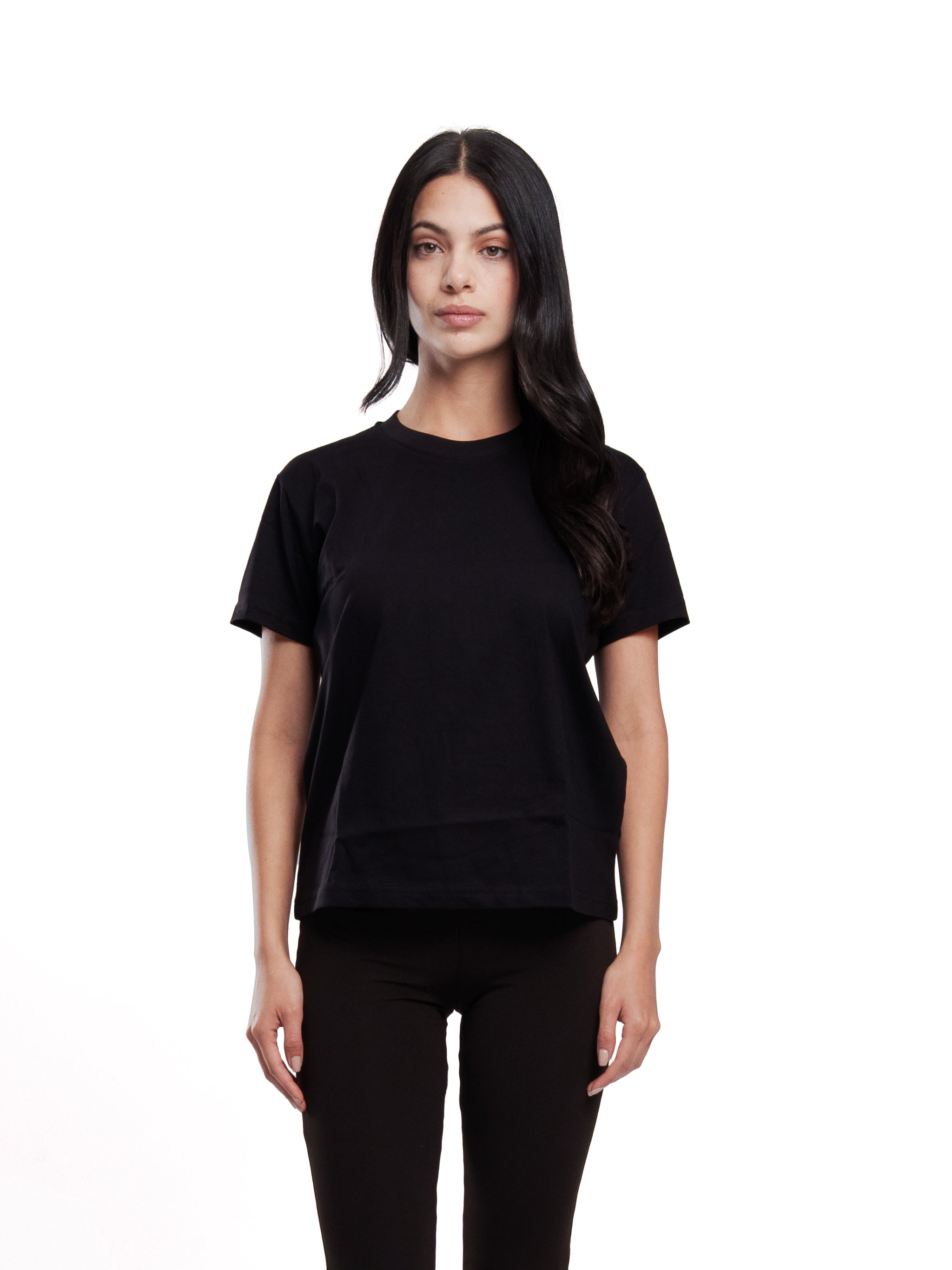 BLACK RELAXED FIT TEE