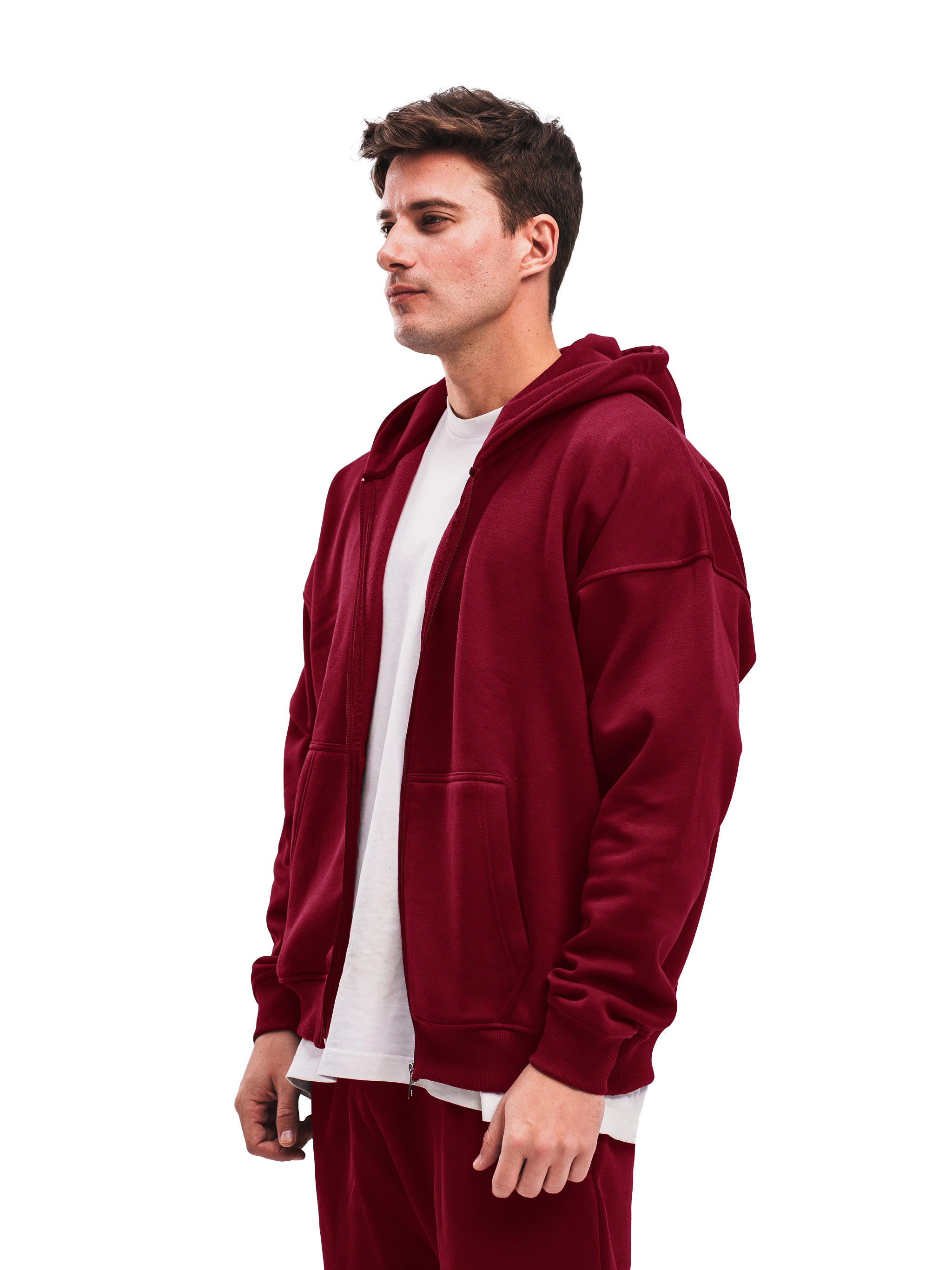 BURGUNDY ZIP UP