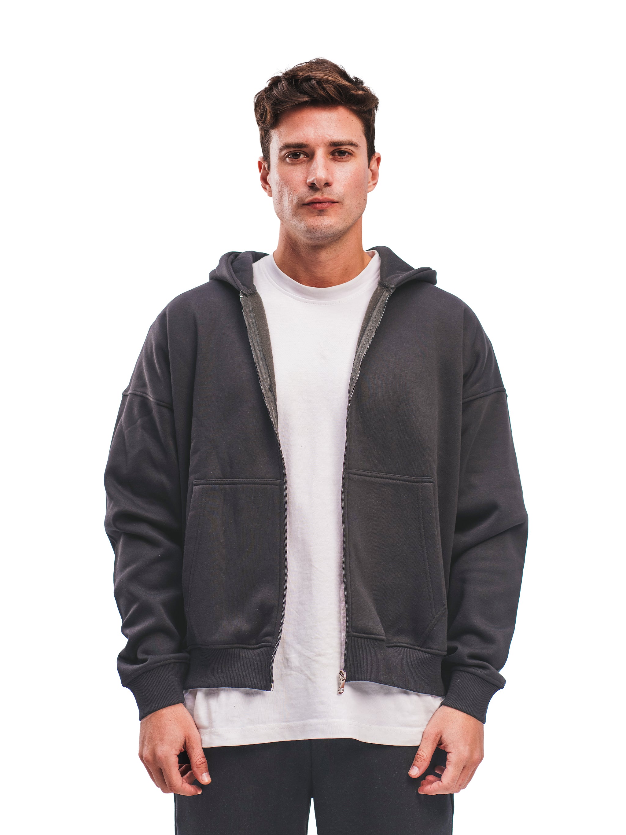 CHARCOAL ZIP UP