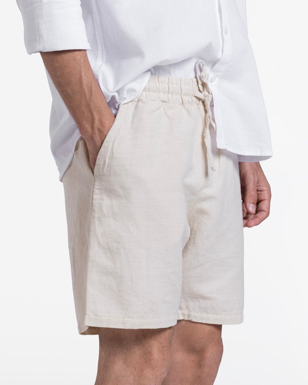 MEN'S LINEN SHORT BEIGE 3