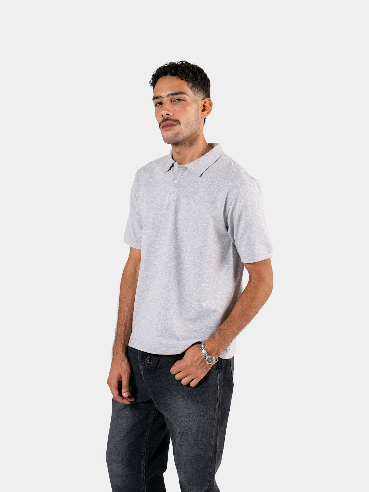 MEN'S POLO SHIRT CLOUD-GREY 3