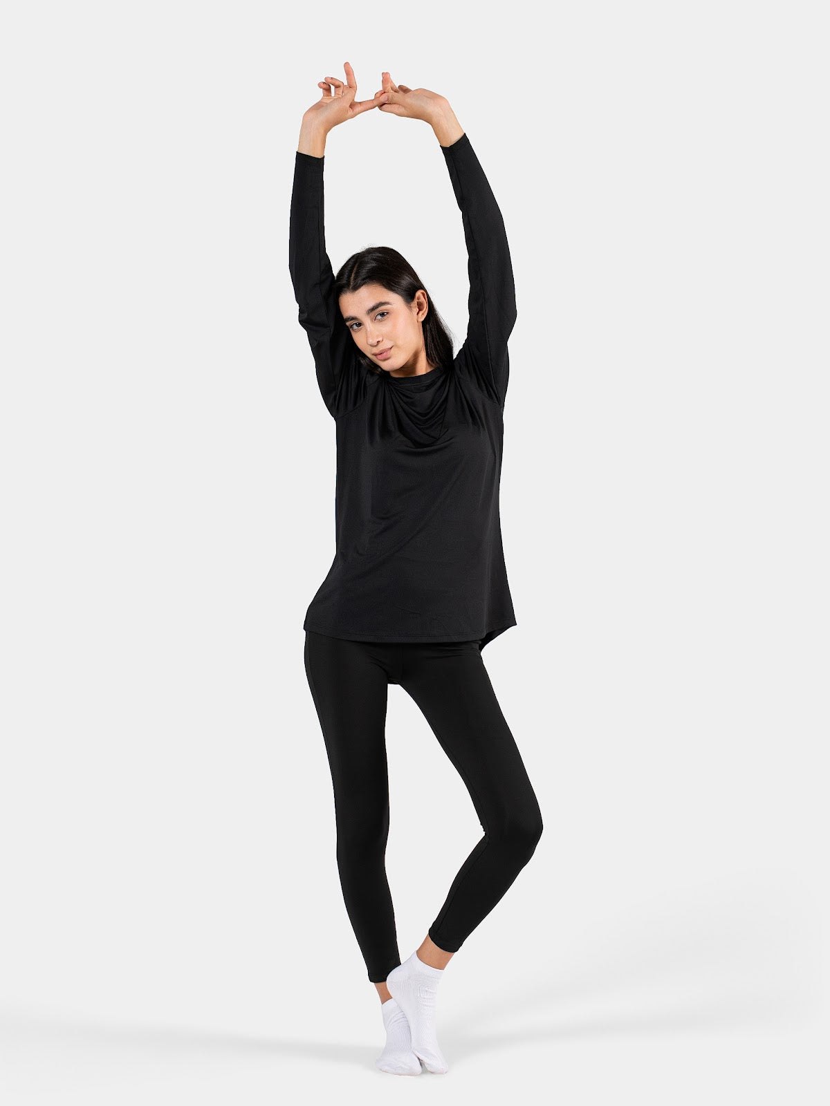 MOVE LOOSE LONG SLEEVE TOP BLACK 2