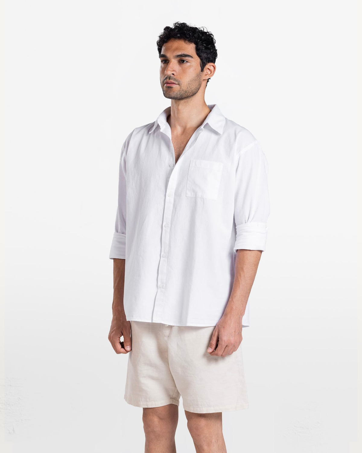 MEN'S LONG SLEEVE SHIRT WHITE 4