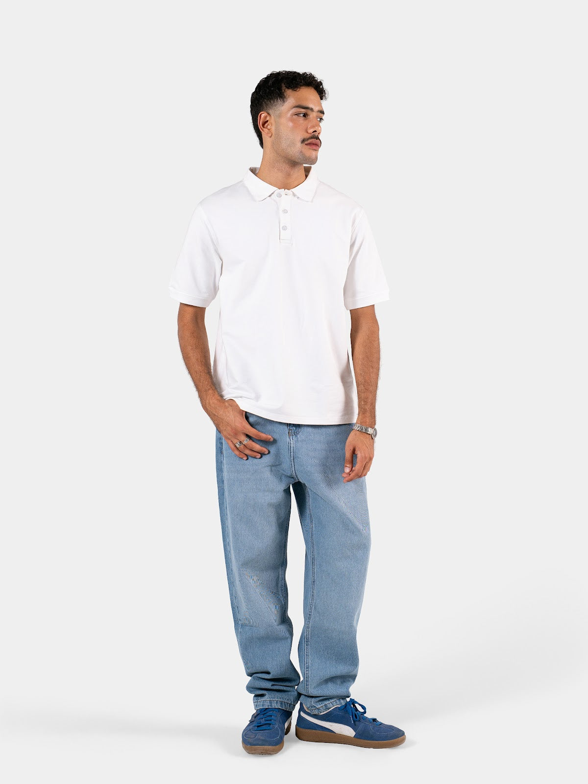 MEN'S POLO SHIRT WHITE 1