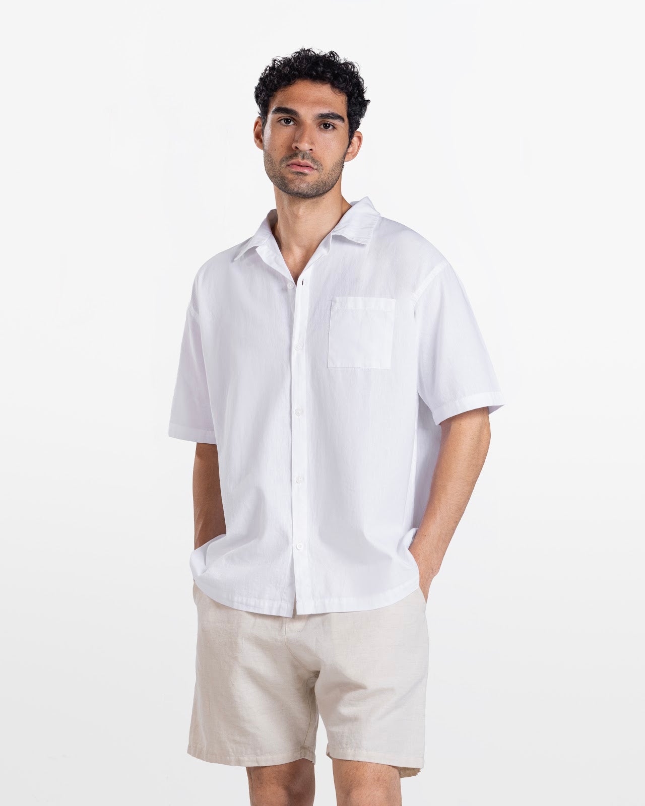 MEN'S LINEN SHIRT WHITE 2