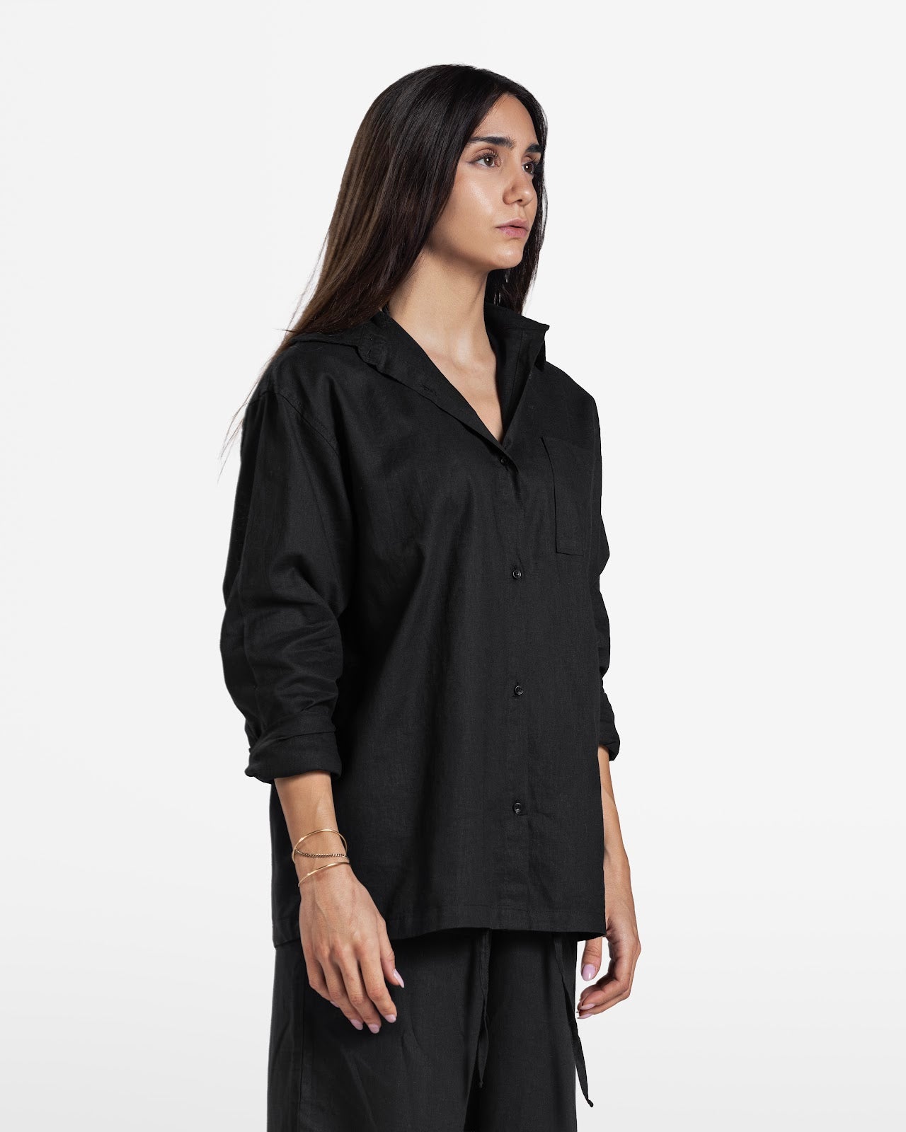 LINEN SHIRT BLACK 3