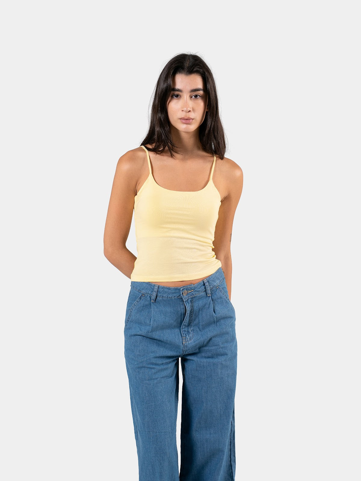 SPAGHETTI STRAP TOP YELLOW 3