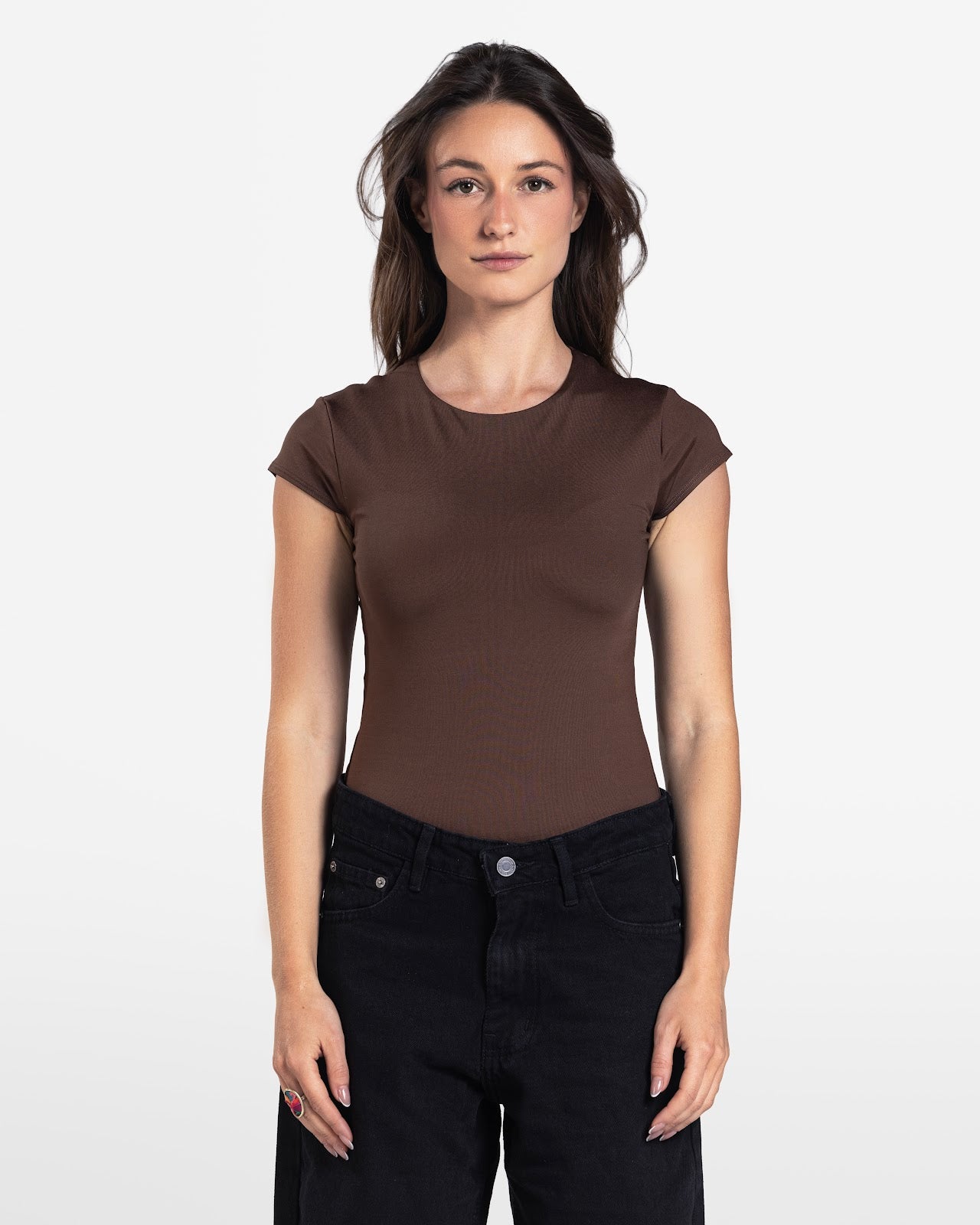SHORT SLEEVE BODYSUIT BROWN 1
