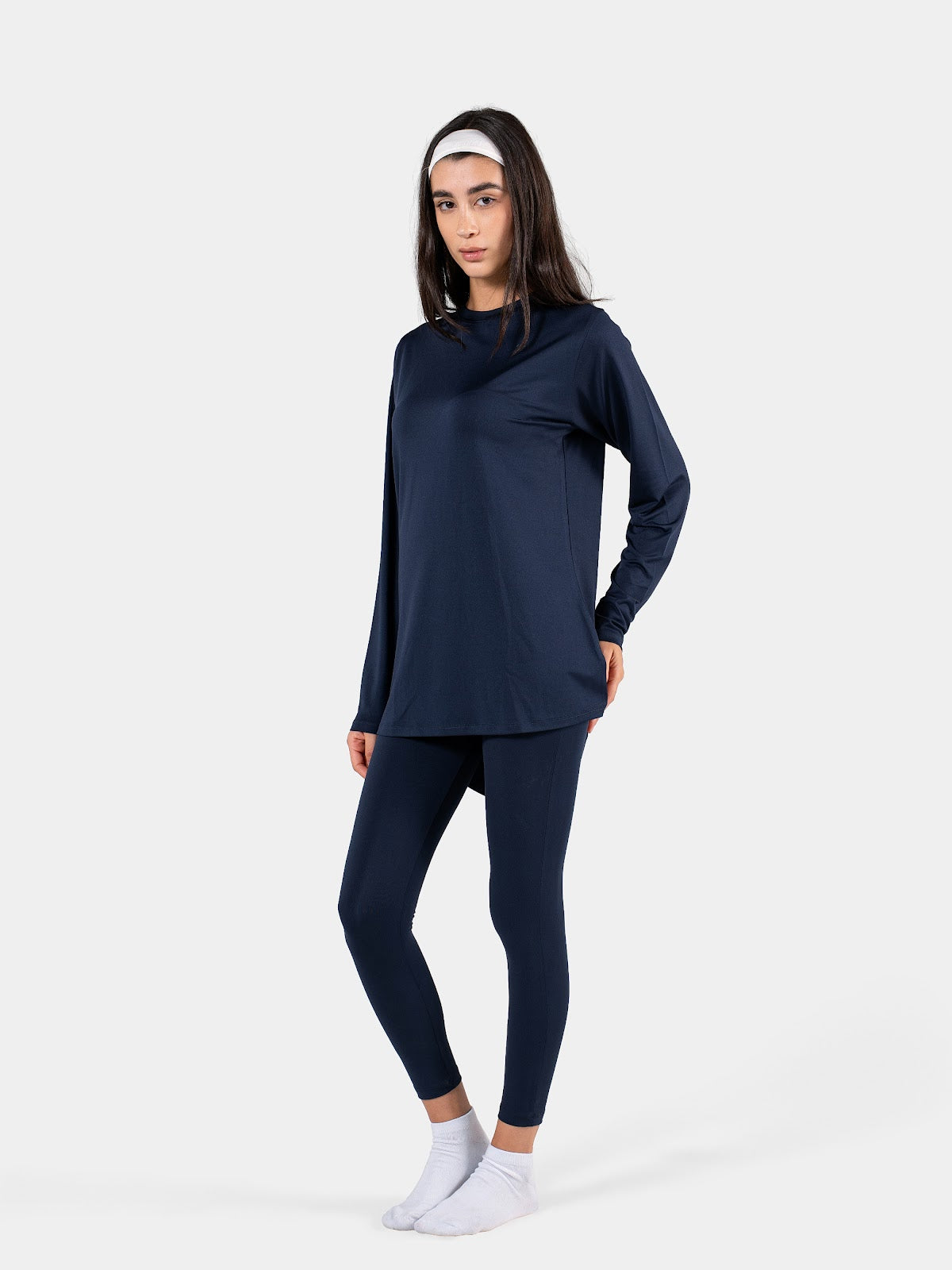 MOVE LOOSE LONG SLEEVE TOP NAVY 3