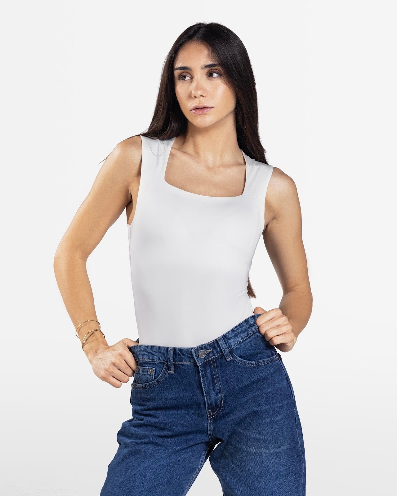 SQUARE NECK BODYSUIT OFF-WHITE 4