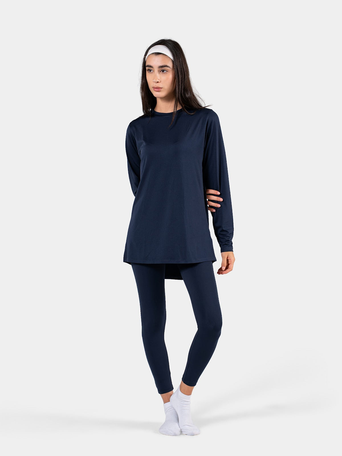 MOVE LOOSE LONG SLEEVE TOP NAVY 2