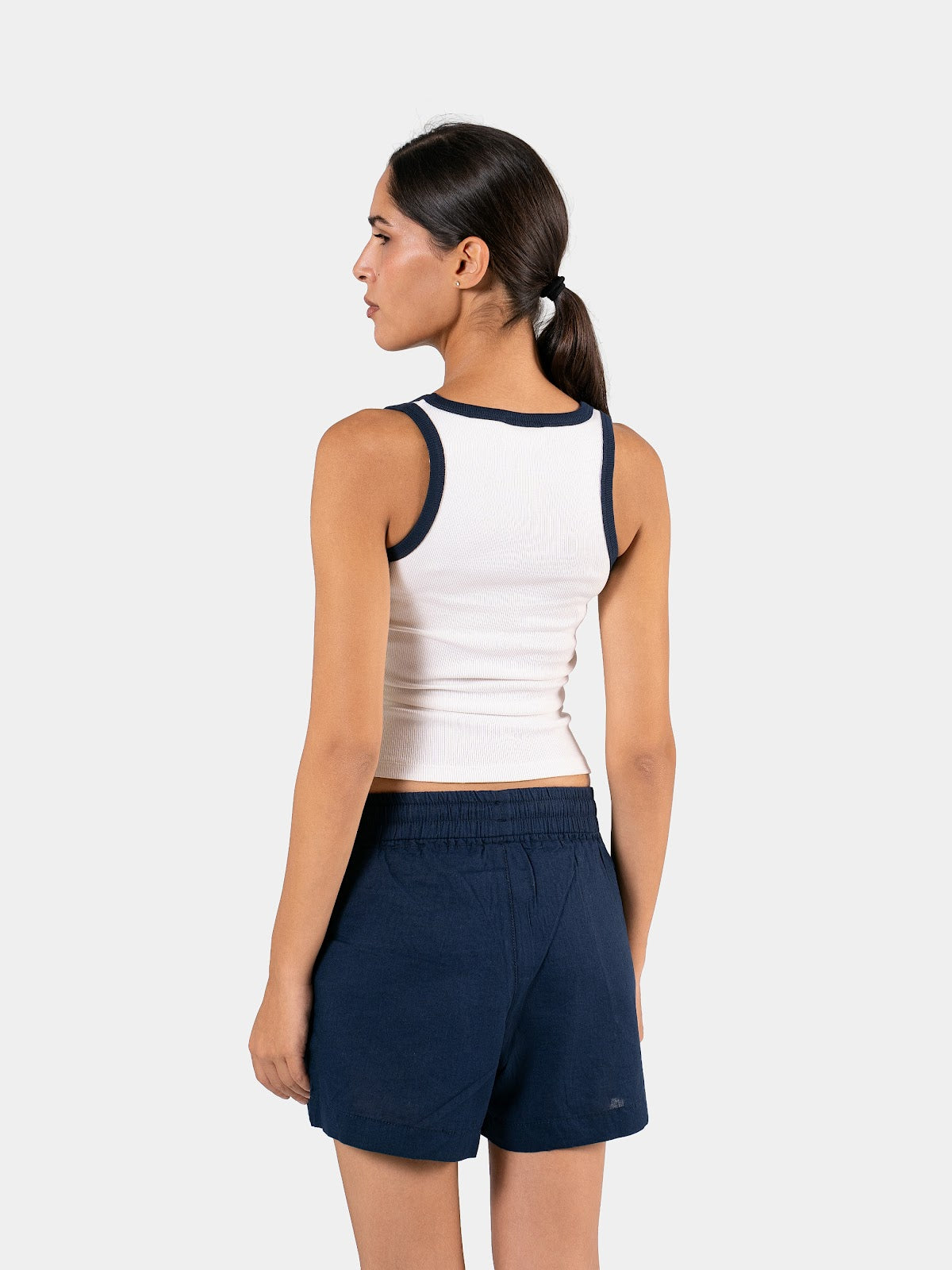 TWO TONE TANK TOP WHITE X NAVY 6
