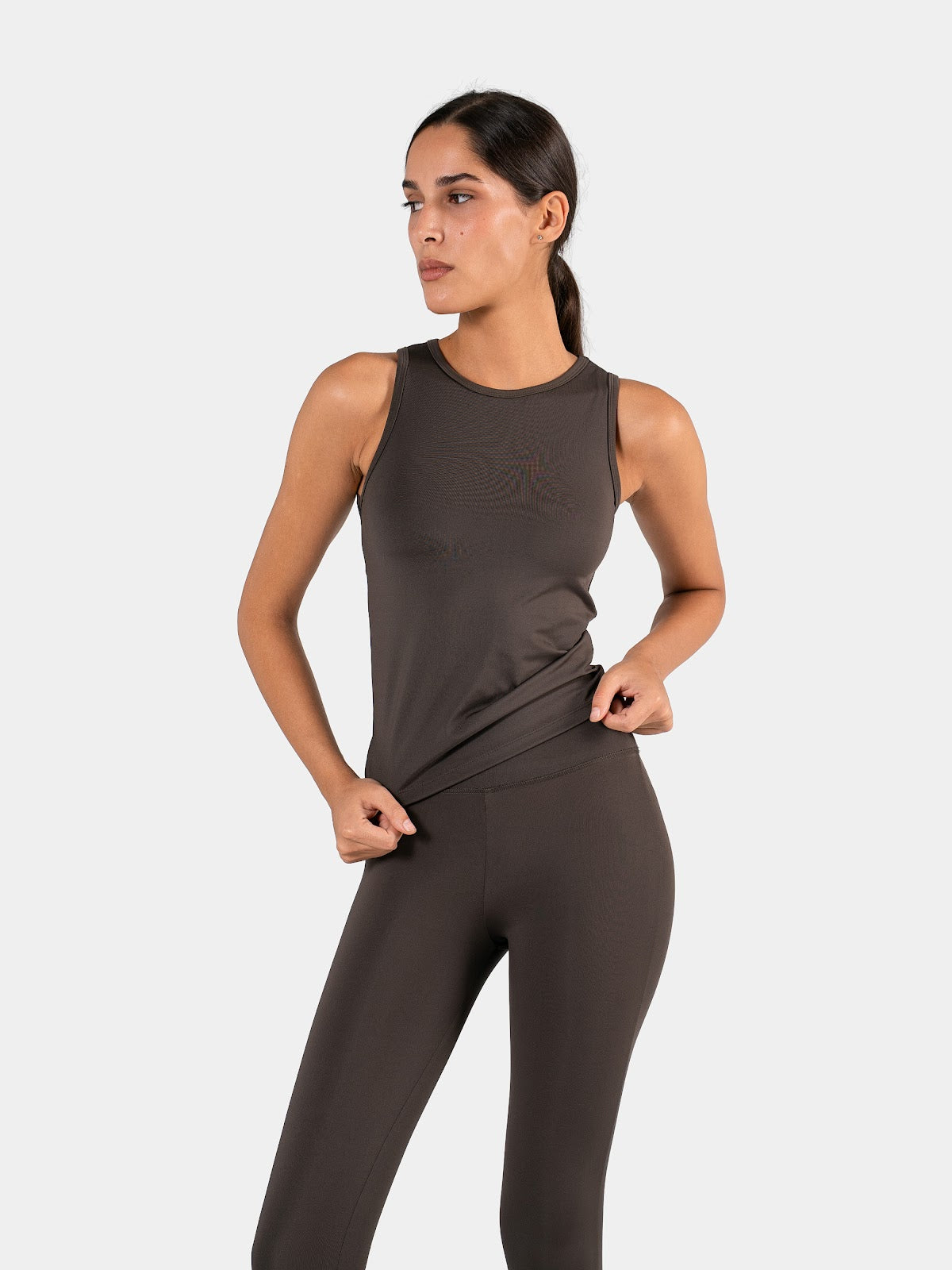 MOVE ESSENTIAL FITTED TANK BROWN 5