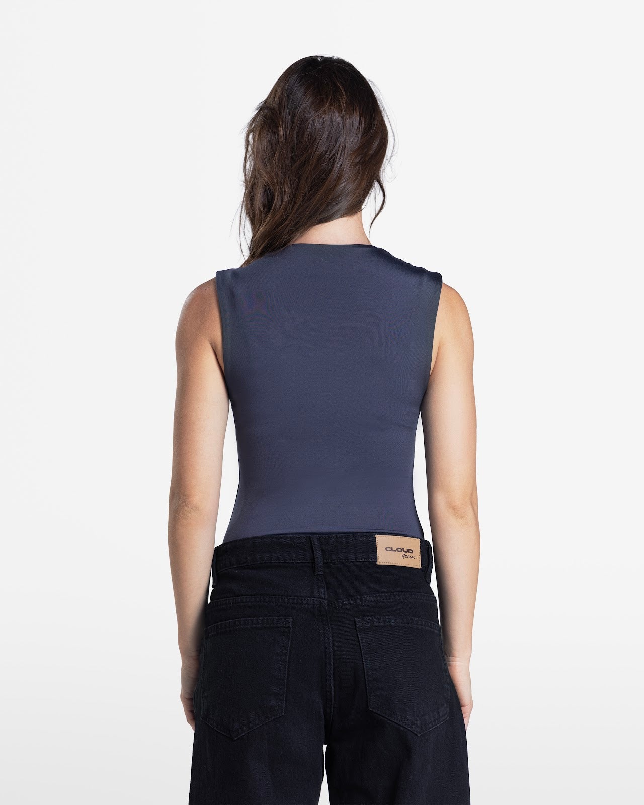 SQUARE NECK BODYSUIT CHARCOAL 2