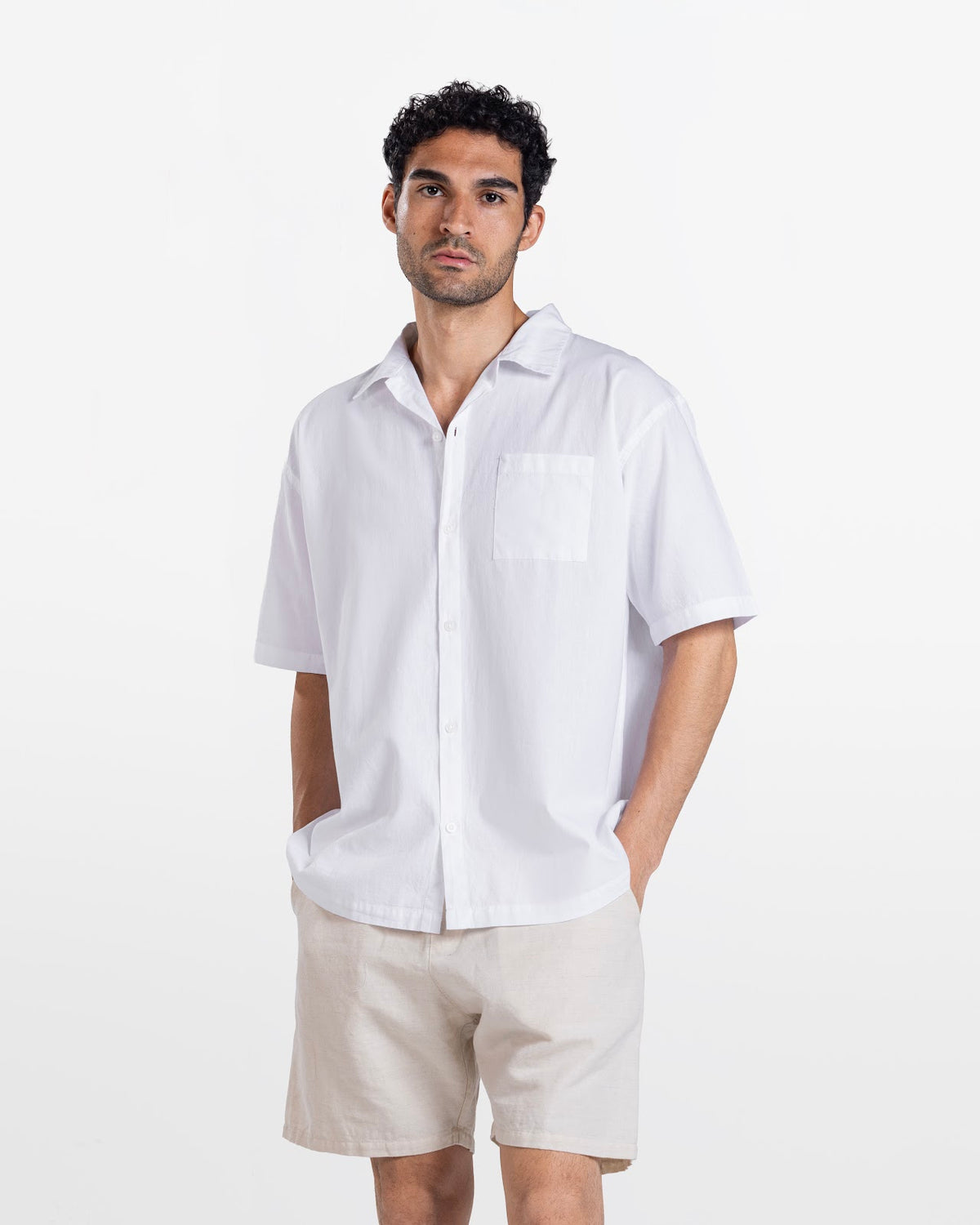 MEN'S LINEN SHIRT WHITE 1
