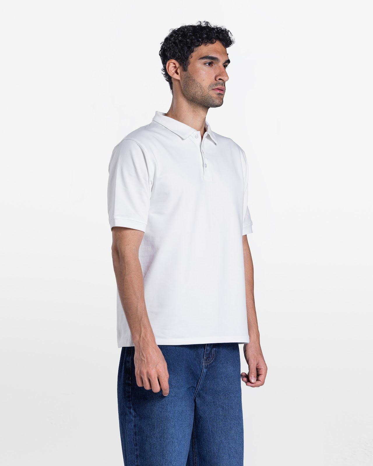 MEN'S POLO SHIRT WHITE 3