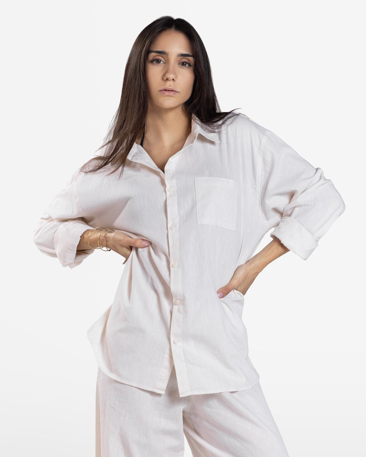 LINEN SHIRT BEIGE 2