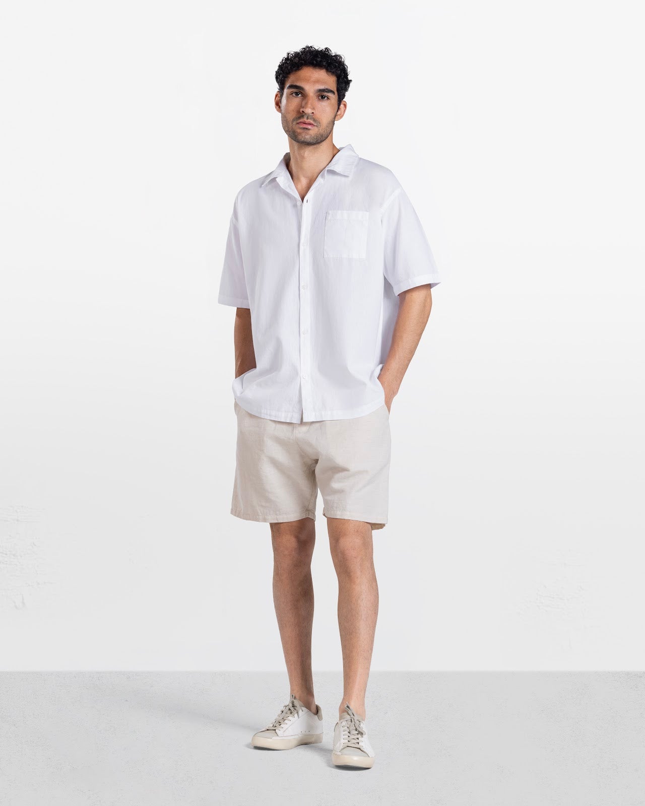 MEN'S LINEN SHORT BEIGE 4