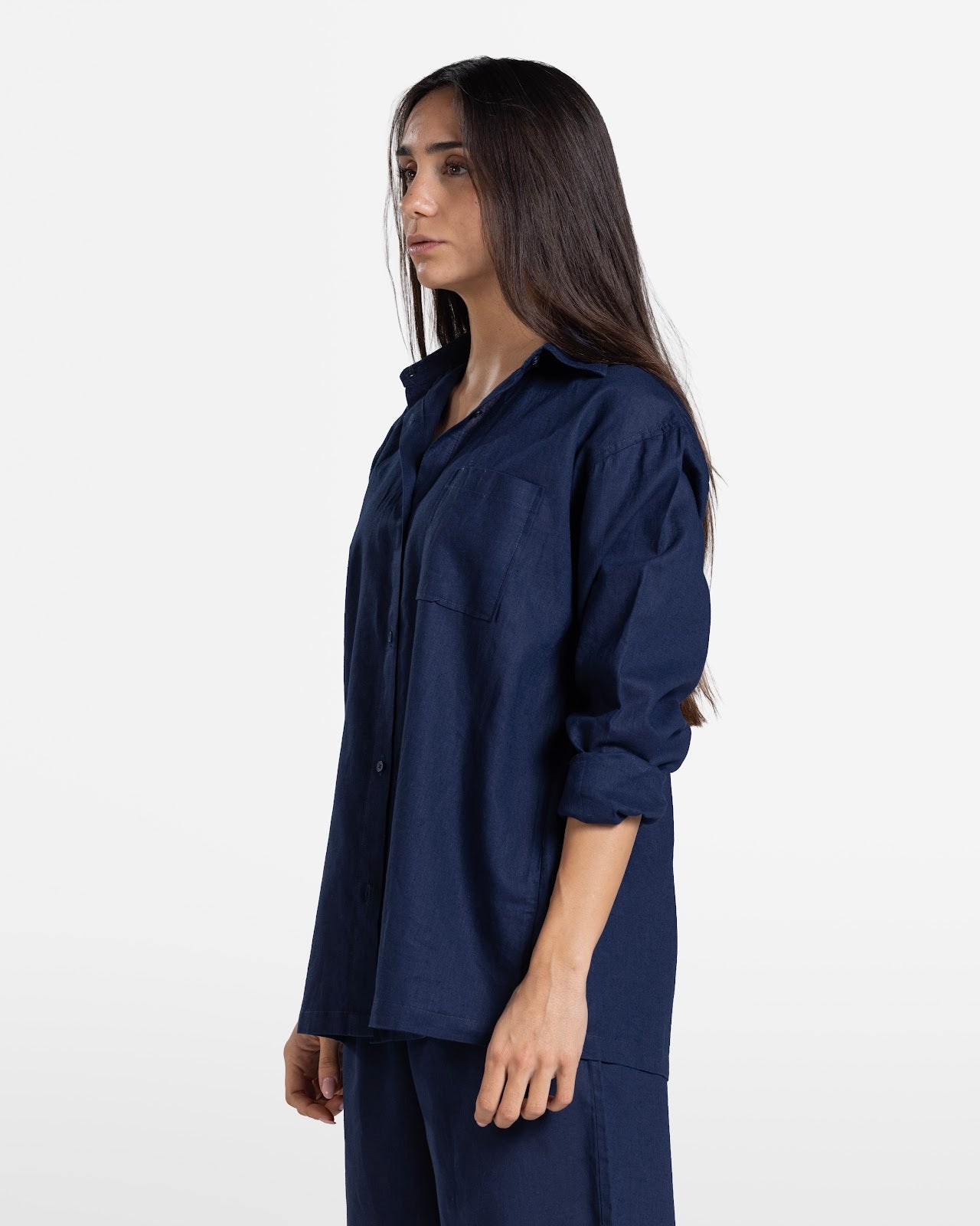 LINEN SHIRT NAVY 3