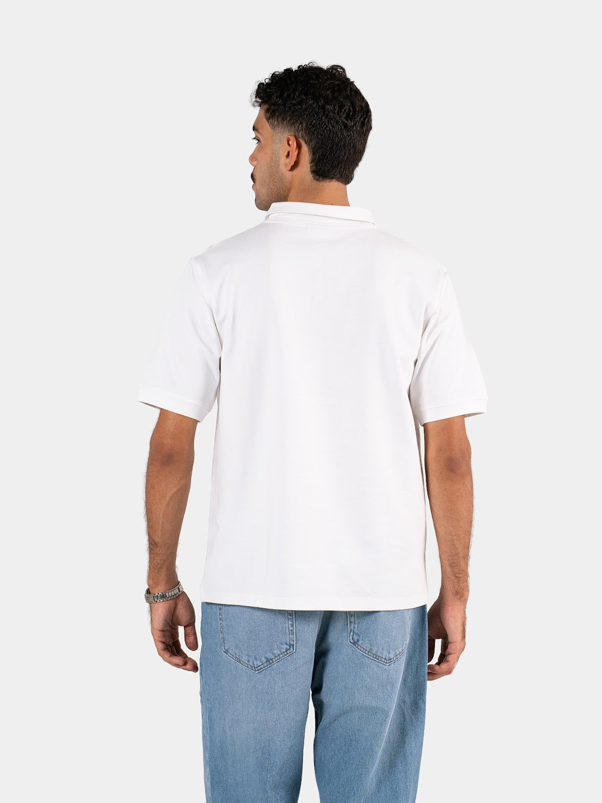 MEN'S POLO SHIRT WHITE 4