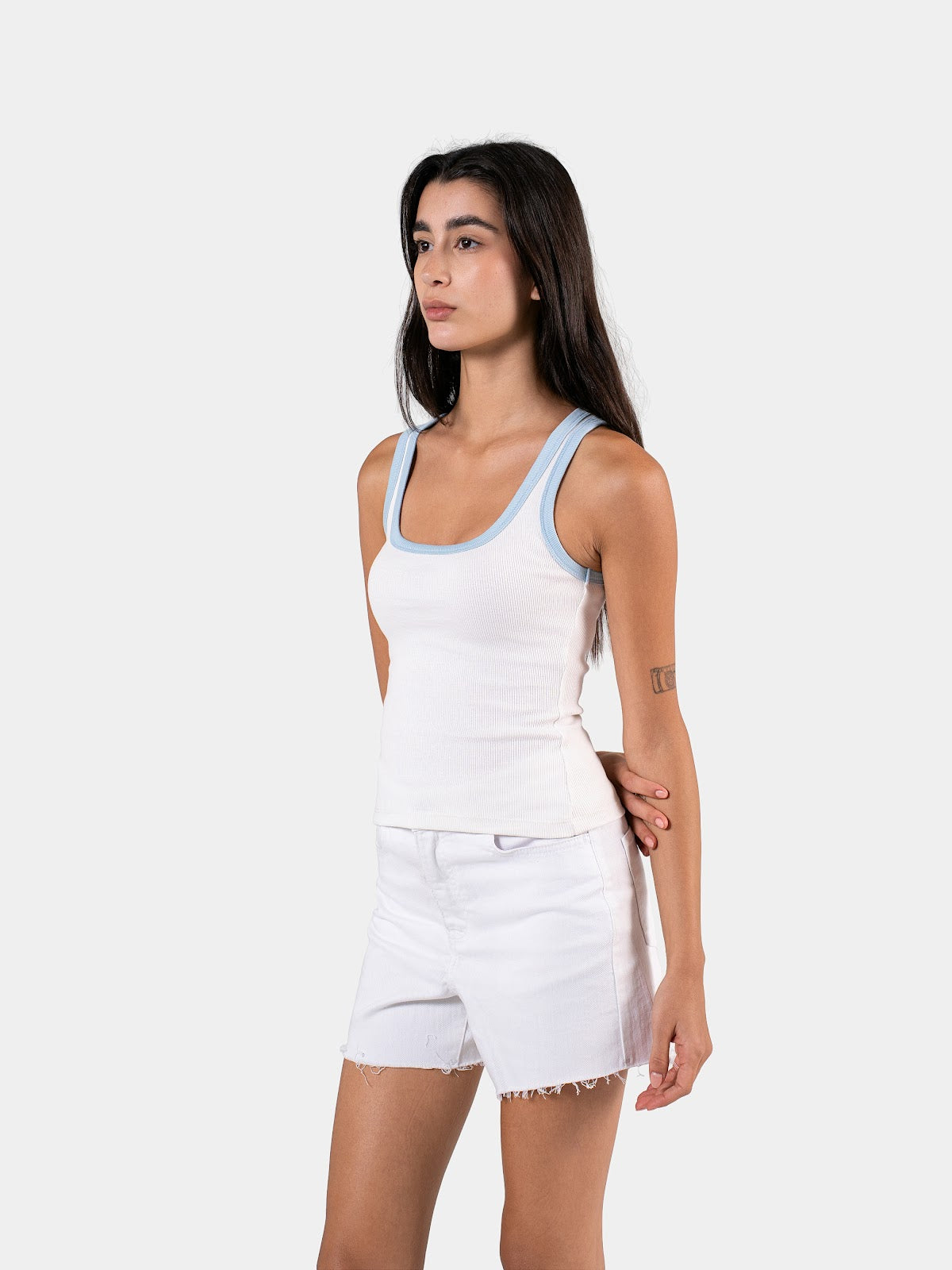 TWO TONE TANK TOP WHITE X BABY BLUE 5