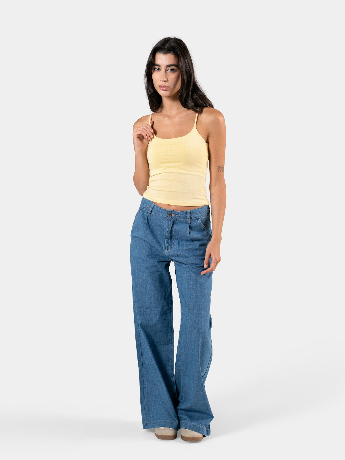 SPAGHETTI STRAP TOP YELLOW 2
