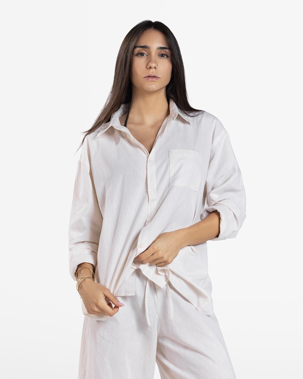 LINEN SHIRT BEIGE 1