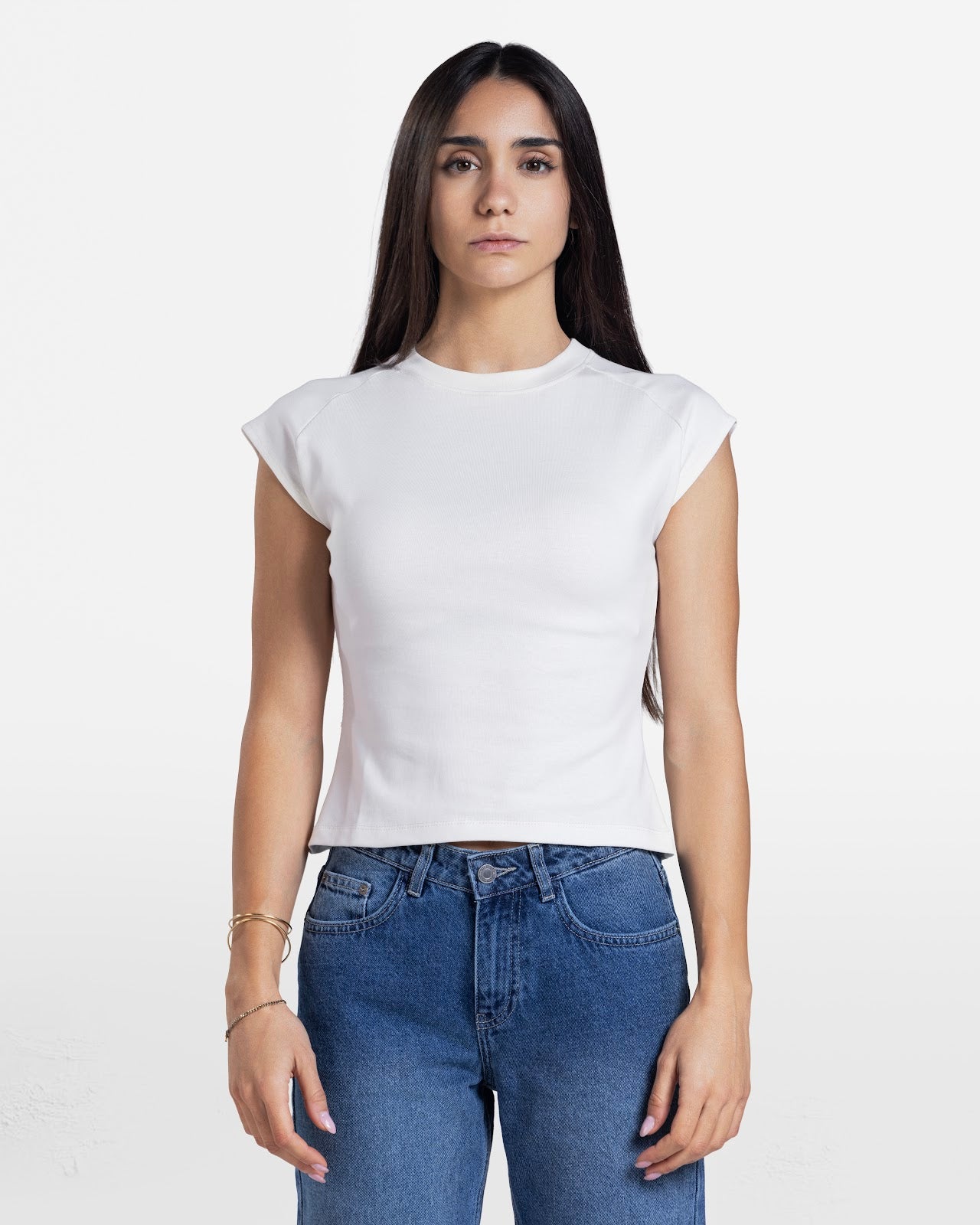 CAP SLEEVE T-SHIRT OFF-WHITE 1