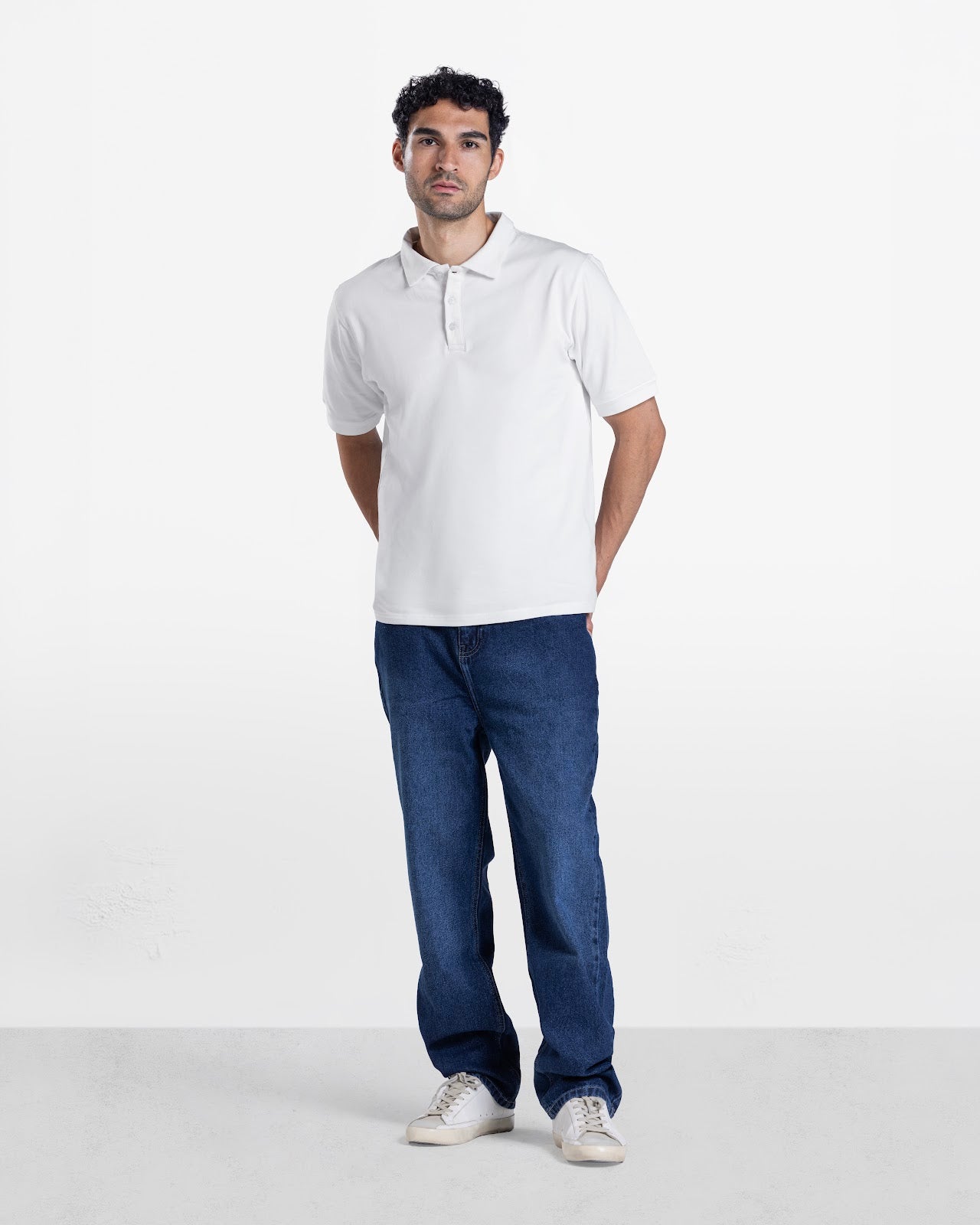 MEN'S POLO SHIRT WHITE 4