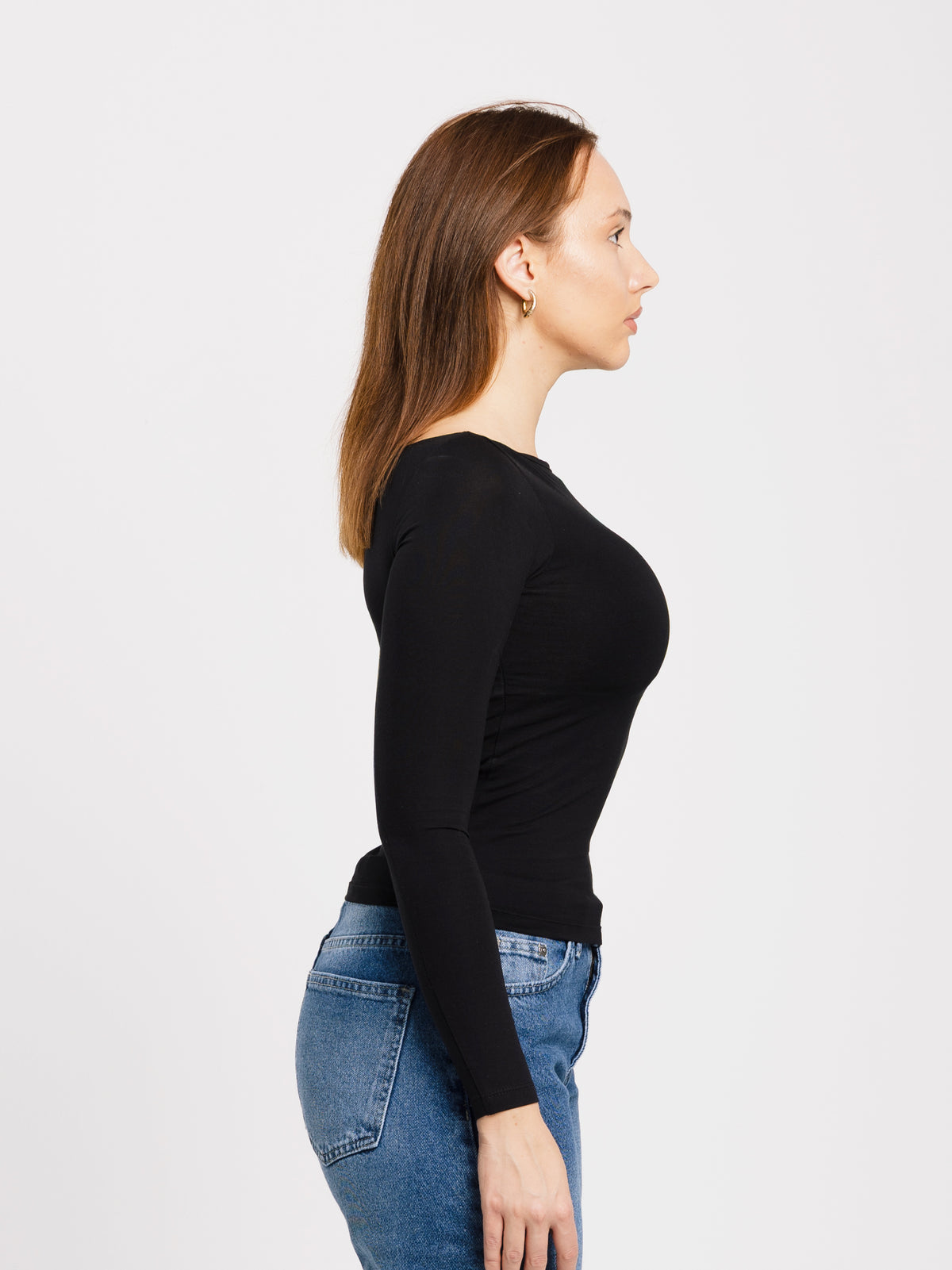 BOAT NECK LONG SLEEVE TOP