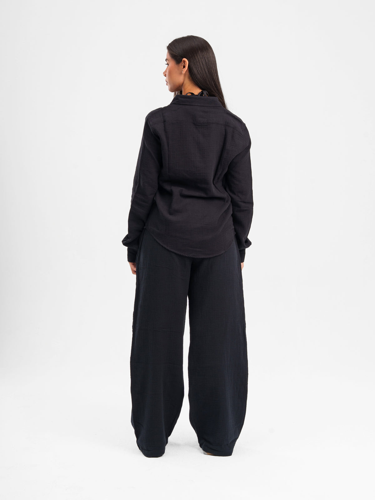RIPPLED LINEN SHIRT
