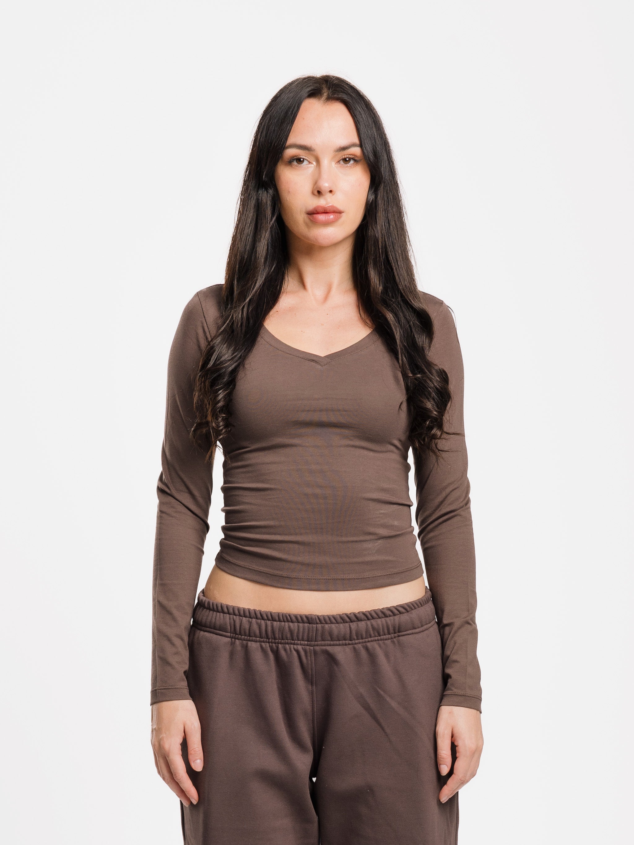 V-NECK LONG SLEEVE TOP