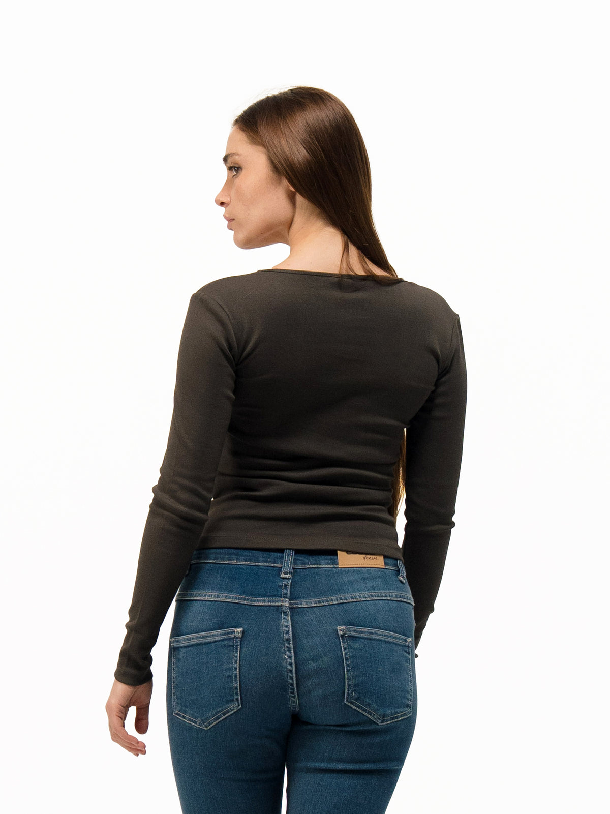 LACE SQUARE NECK LONG SLEEVE TOP