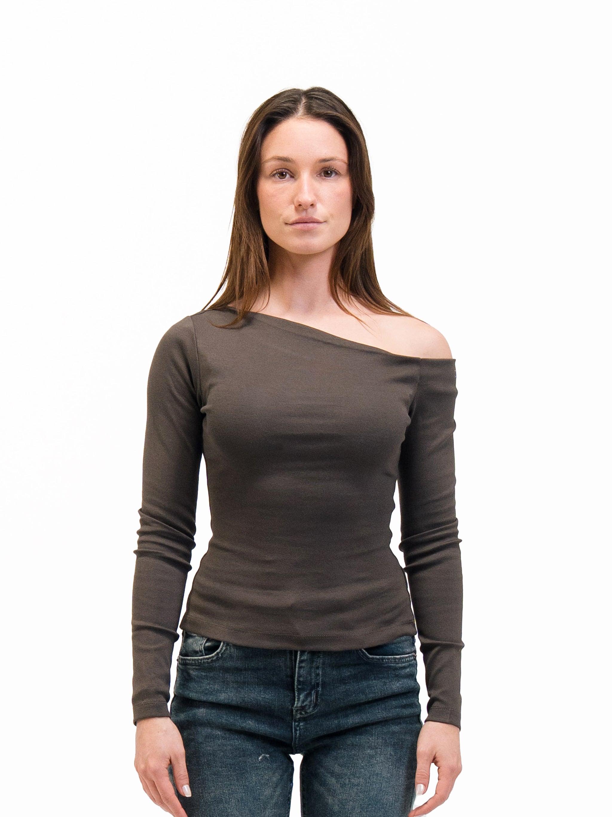 ONE SHOULDER LONG SLEEVE TOP